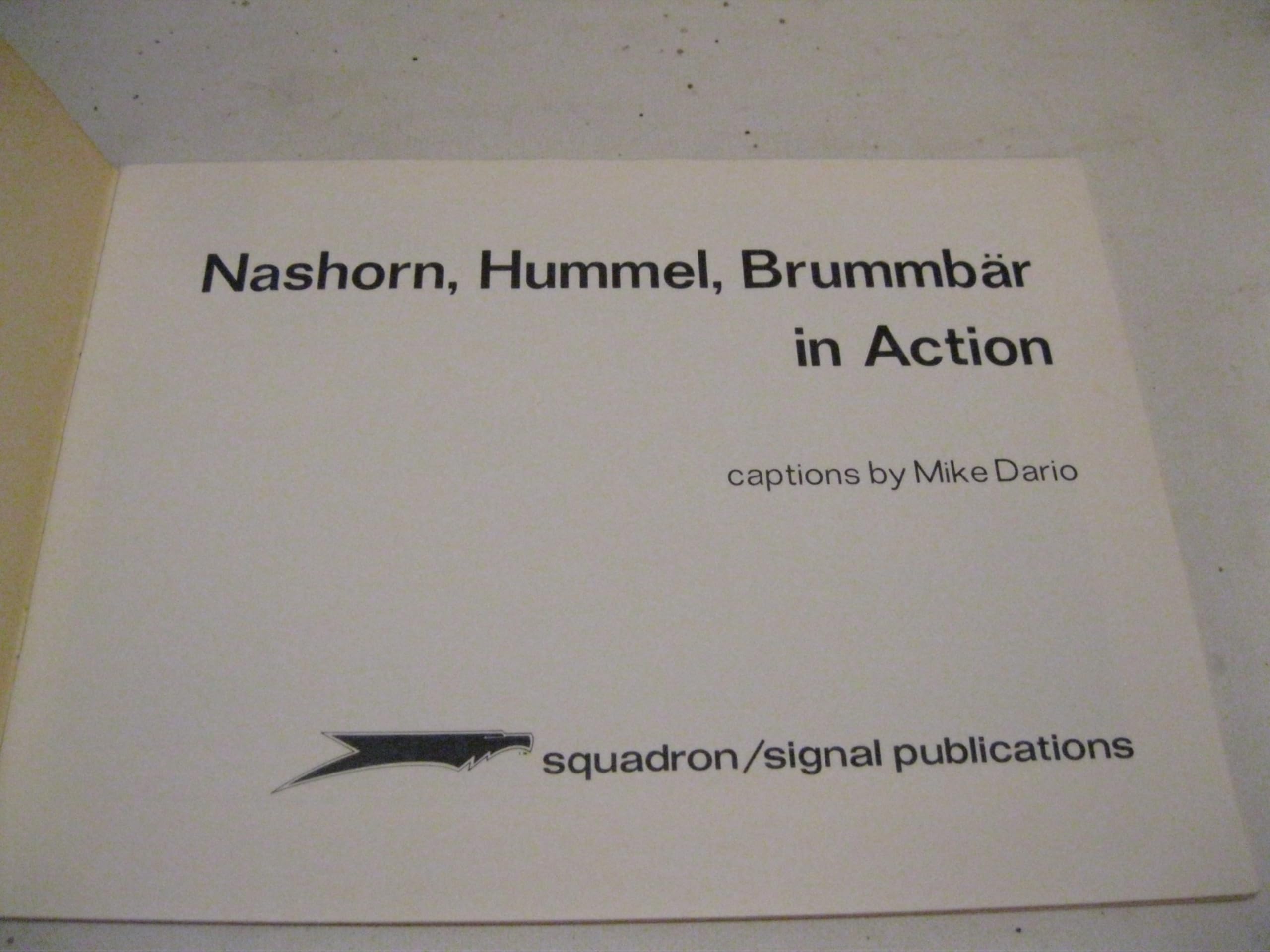 Nashorn, Hummel, Brumbar in Action - Armor No. 5 used book depot