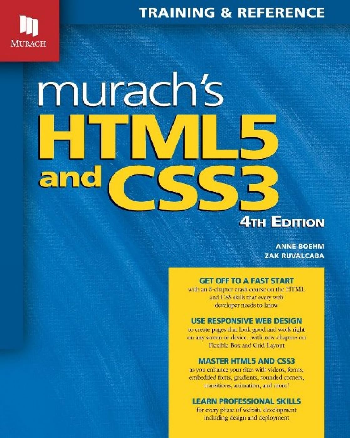 Murach's HTML5 and CSS3 used book depot