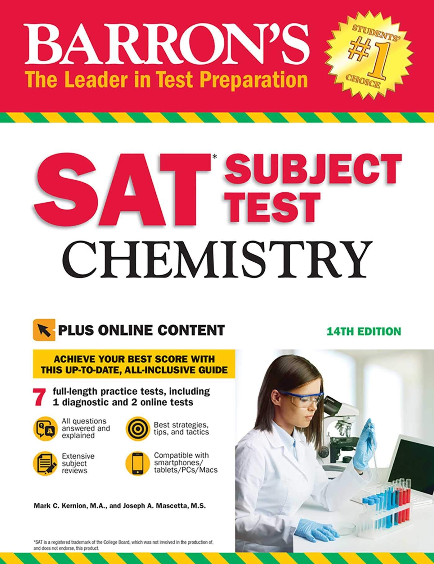 SAT Subject Test: Chemistry with Online Tests used book depot