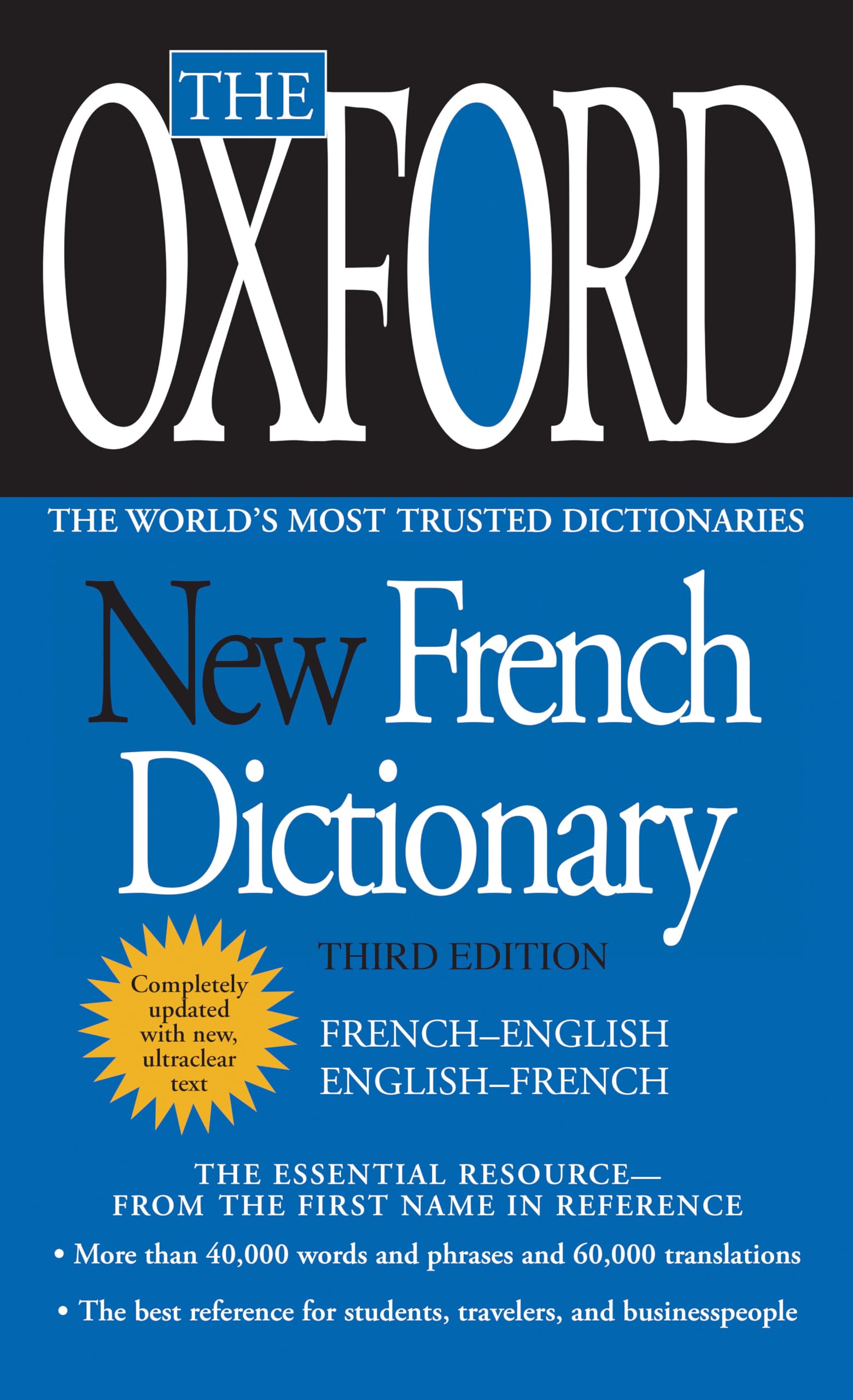 The Oxford New French Dictionary: Third Edition used book depot