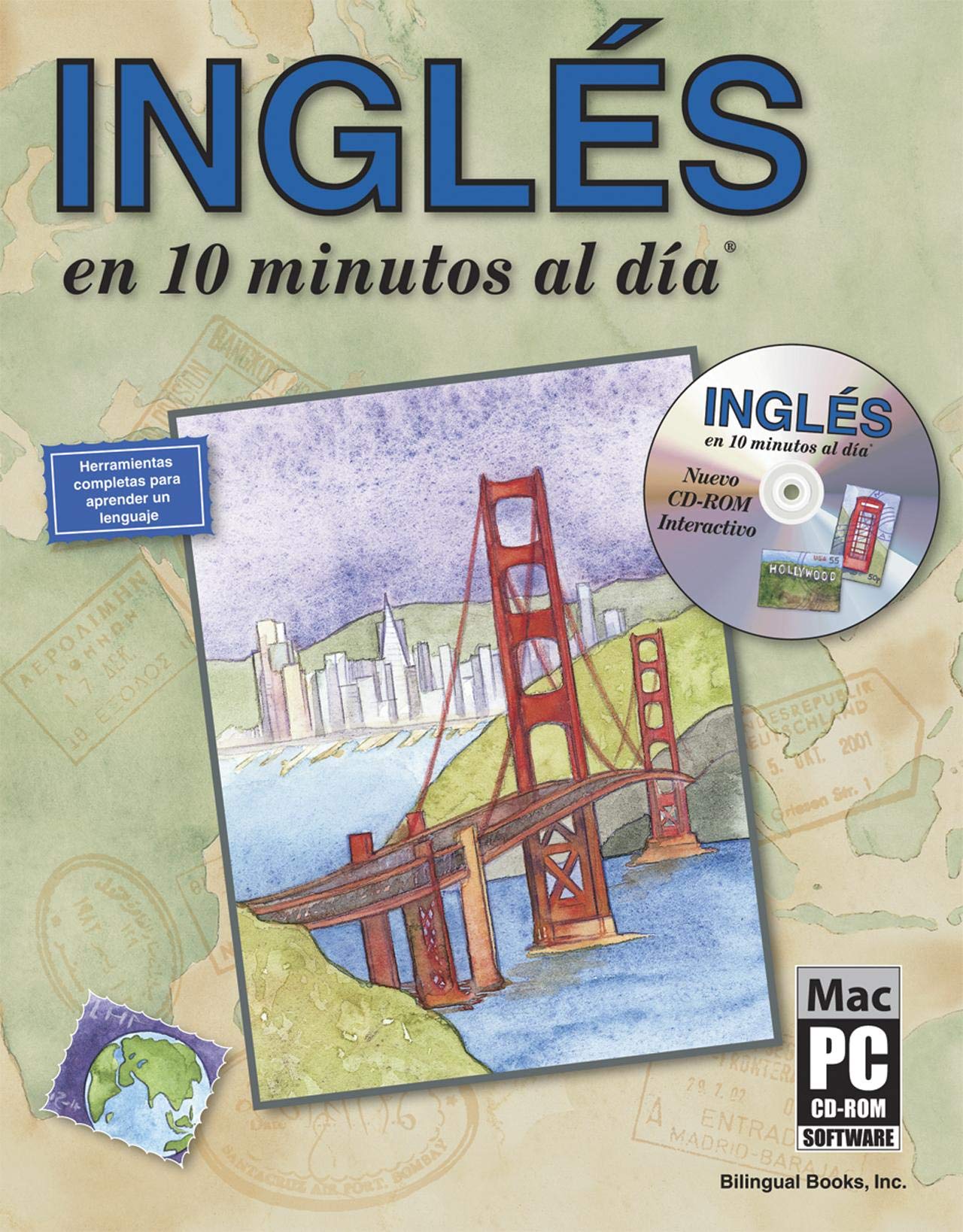 INGLES en 10 minutos al dia® con CD-ROM (Spanish Edition) used book depot