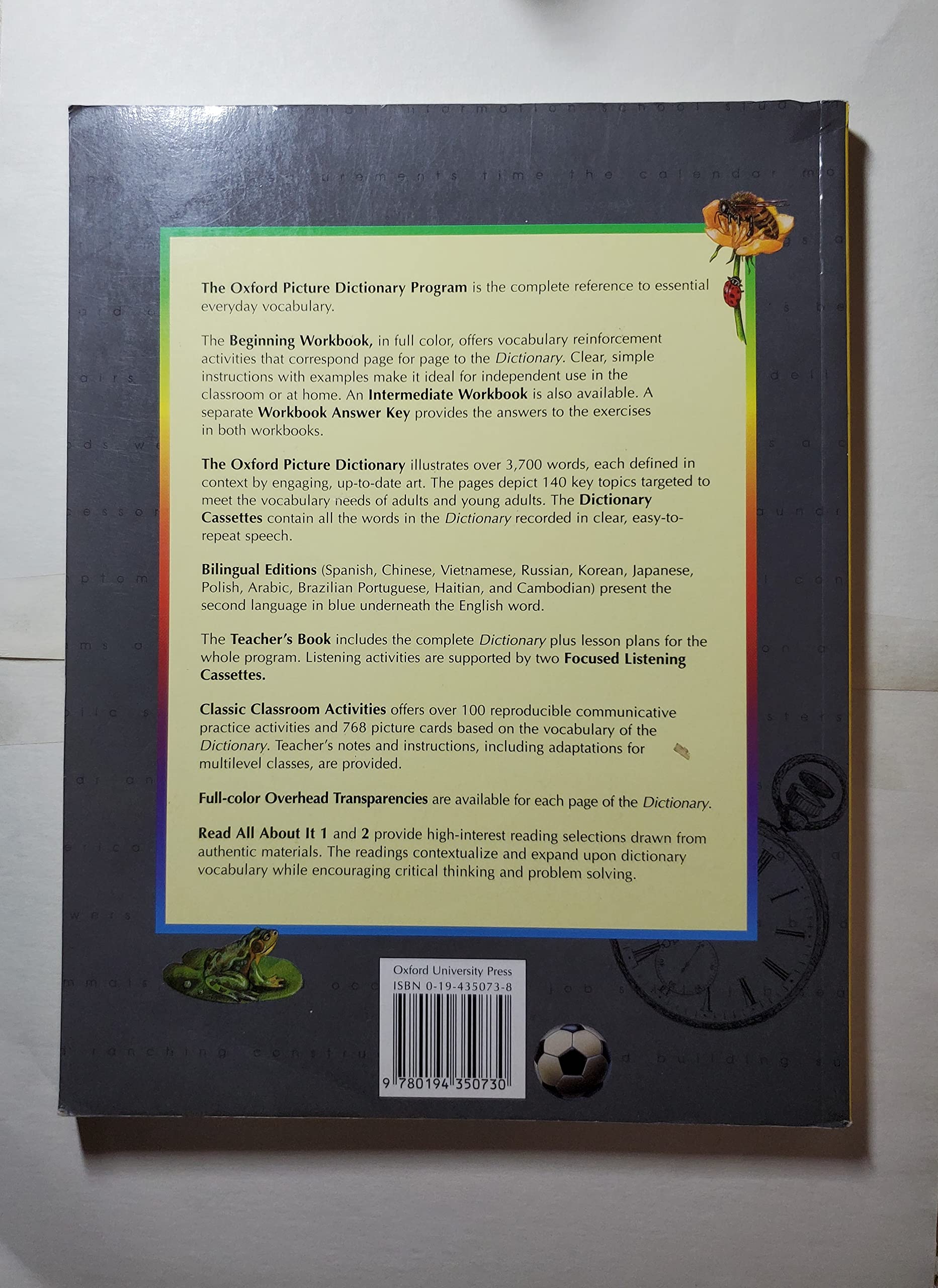 The Oxford Picture Dictionary (The ^AOxford Picture Dictionary Program) used book depot