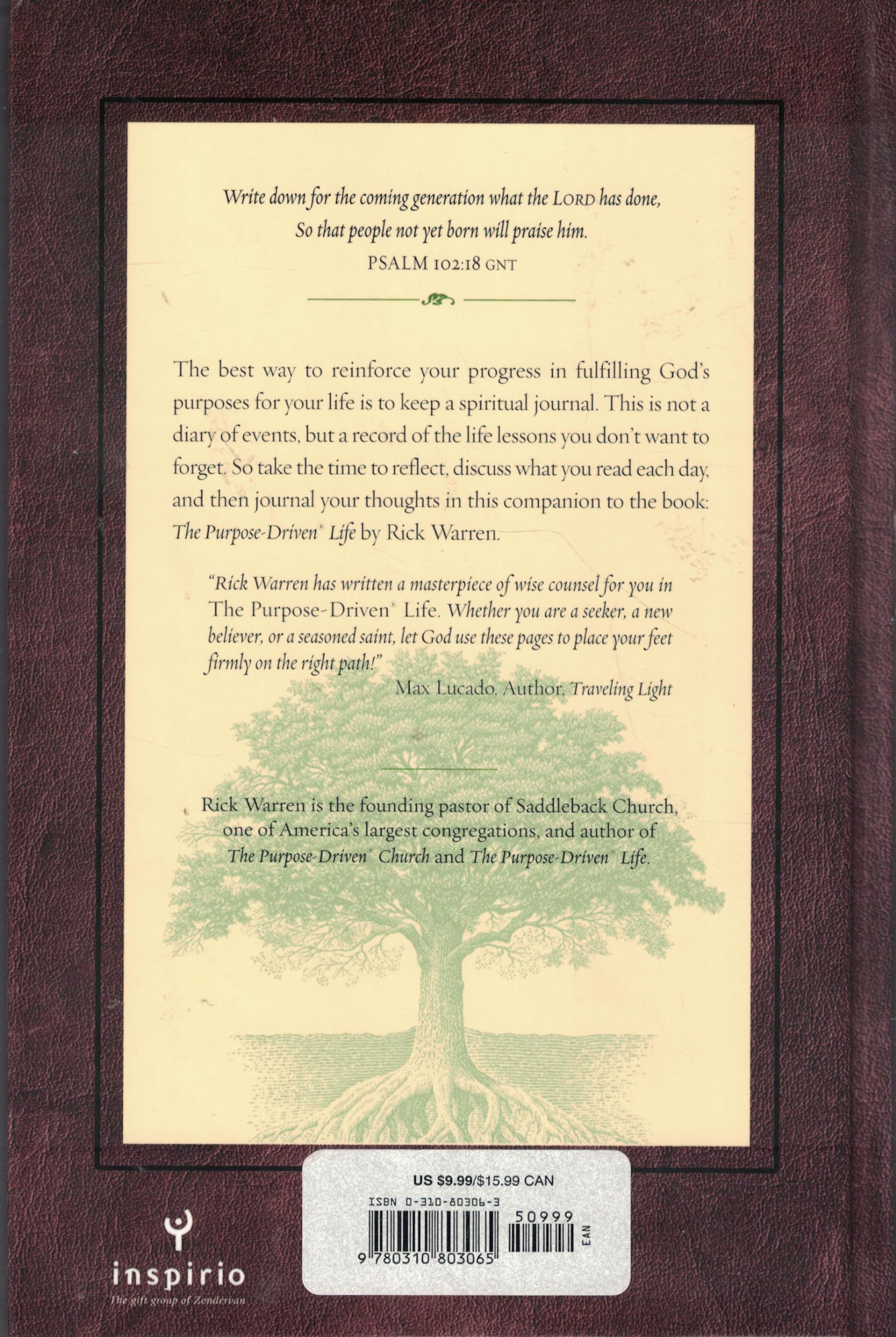 The Purpose Driven Life Journal used book depot