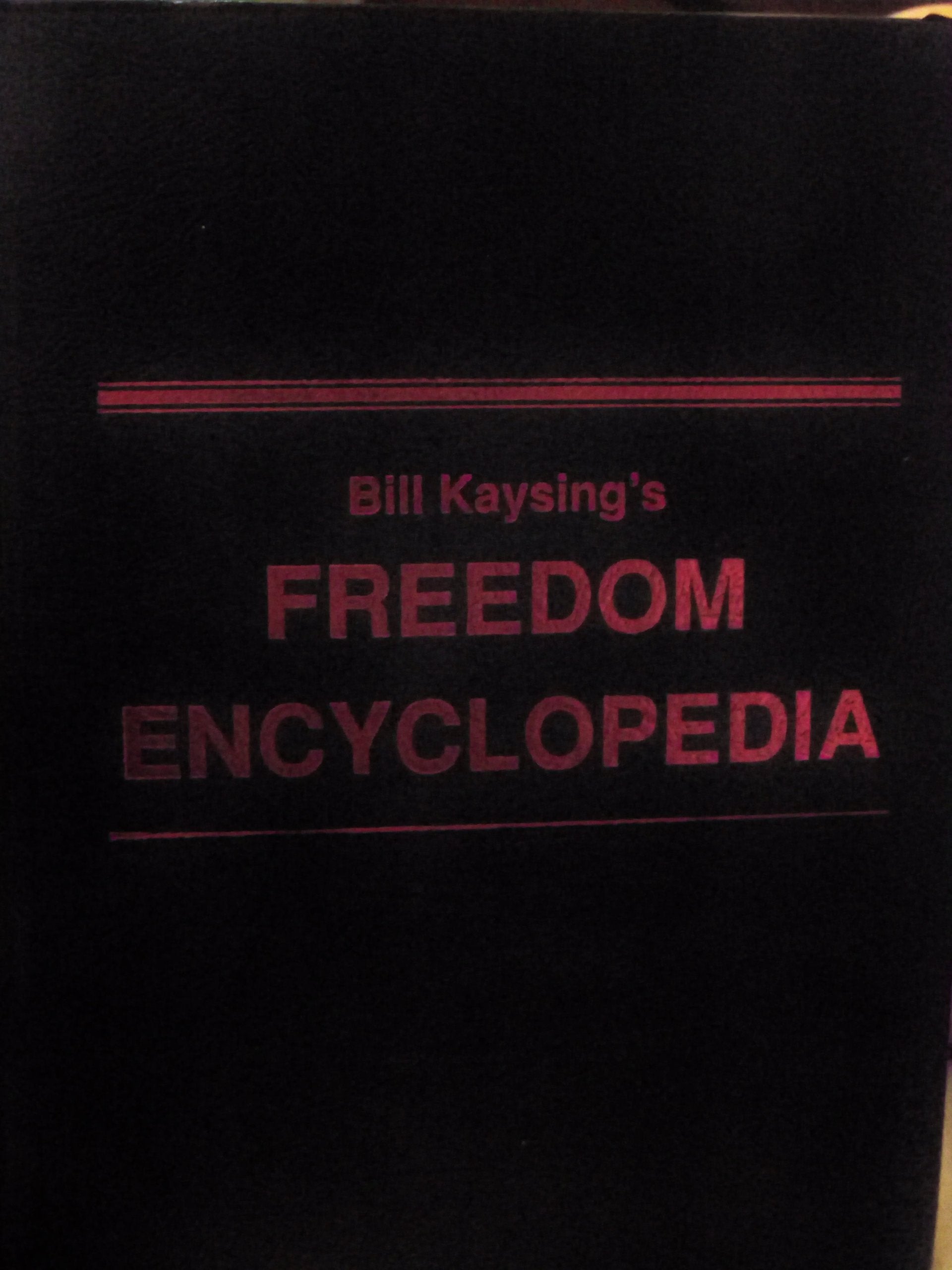 Bill Kaysing's Freedom Encyclopedia used book depot
