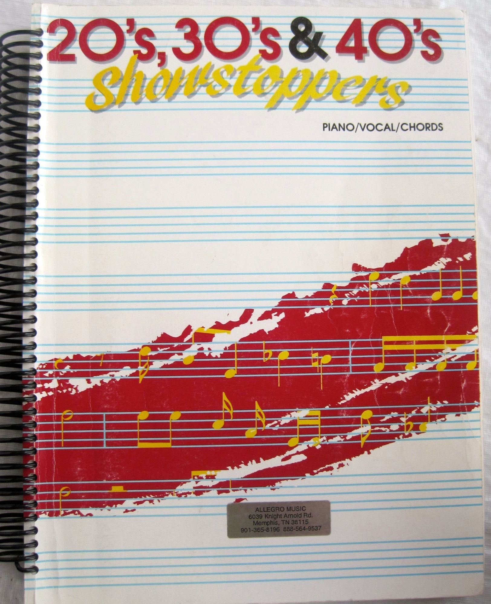 '20s, '30s, & '40s Showstoppers: Piano/Vocal/Chords used book depot