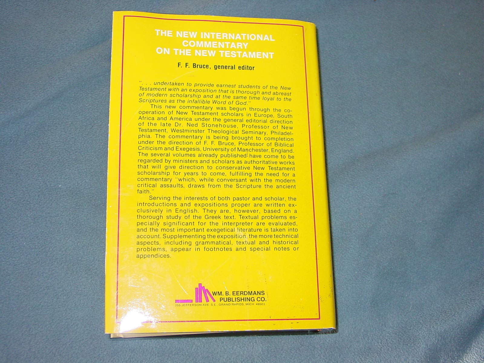 Epistle to the Romans: The English Text With Introduction, Exposition, and Notes (NEW INTERNATIONAL COMMENTARY ON THE NEW TESTAMENT) used book depot