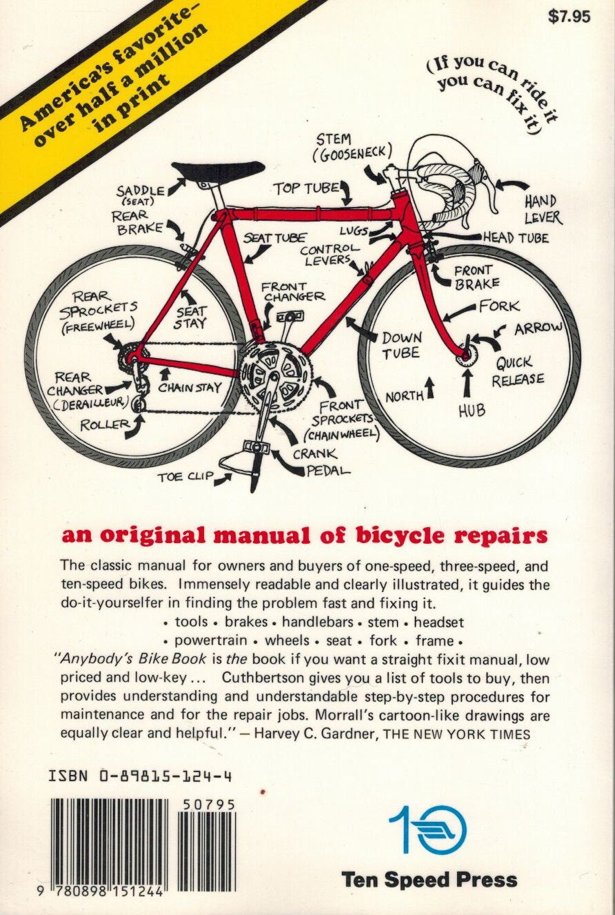 Anybody's bike book: An original manual of bicycle repairs used book depot