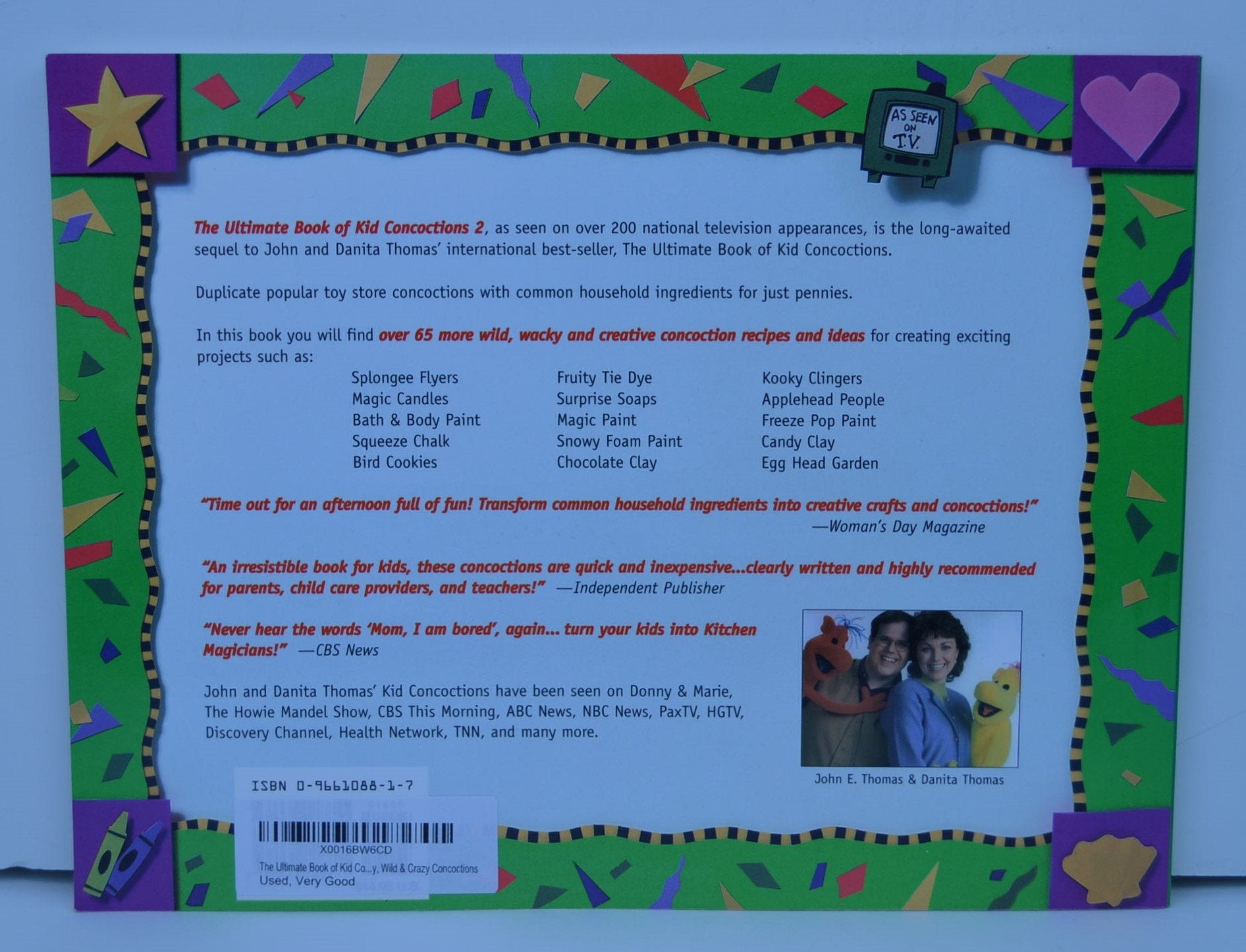 The Ultimate Book of Kid Concoctions 2: More Than 65 New Wacky, Wild & Crazy Concoctions used book depot