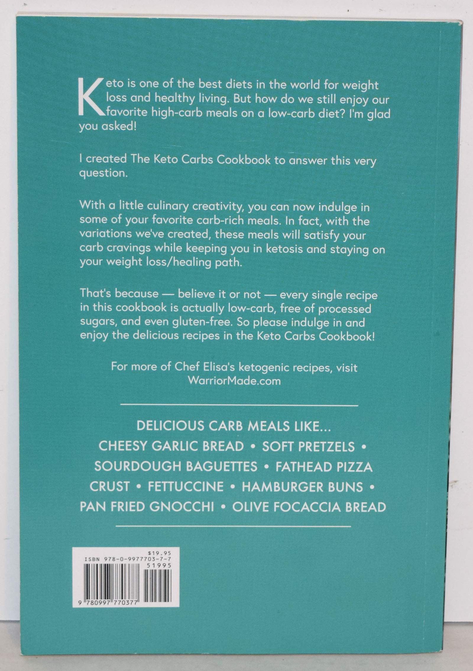 THE KETO CARBS COOKBOOK Paperback used book depot