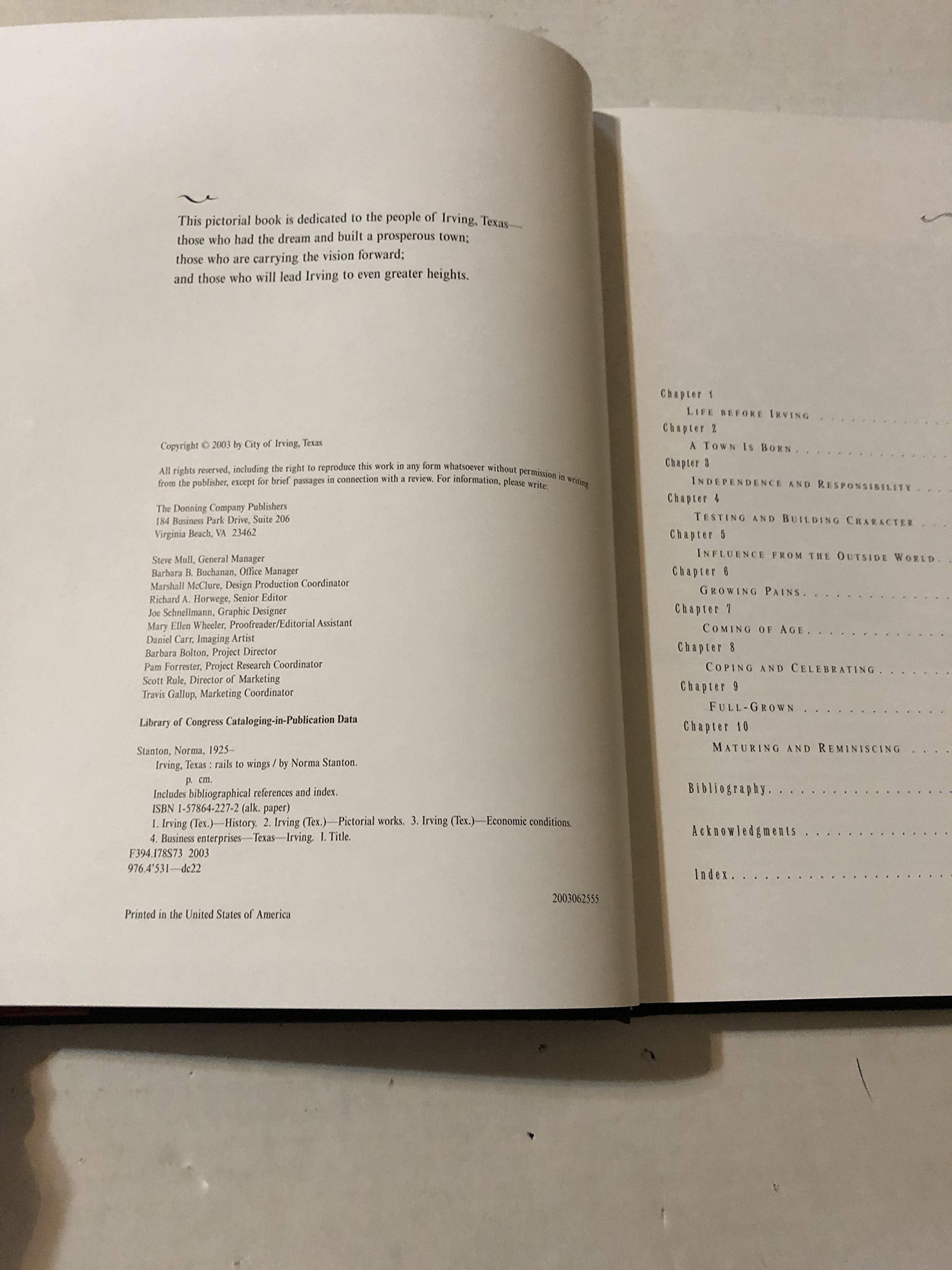 Irving, Texas: From Rails to Wings, 1903-2003 used book depot