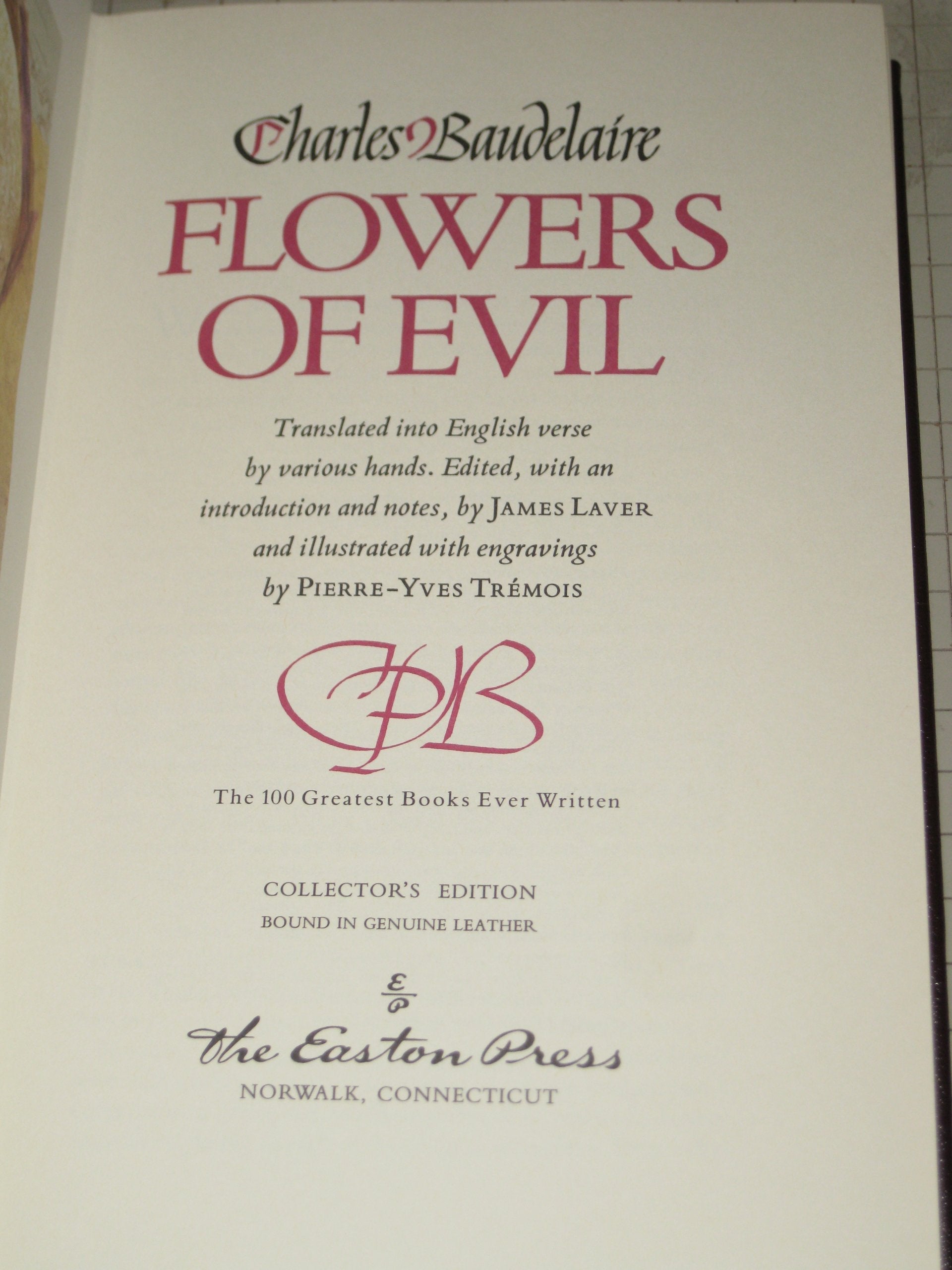 The Flowers of Evil (Leather Bound) used book depot