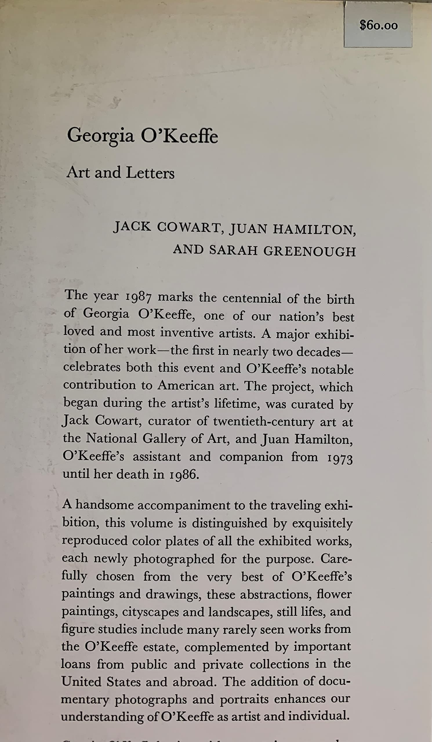 Georgia O'Keeffe: Art and Letters used book depot