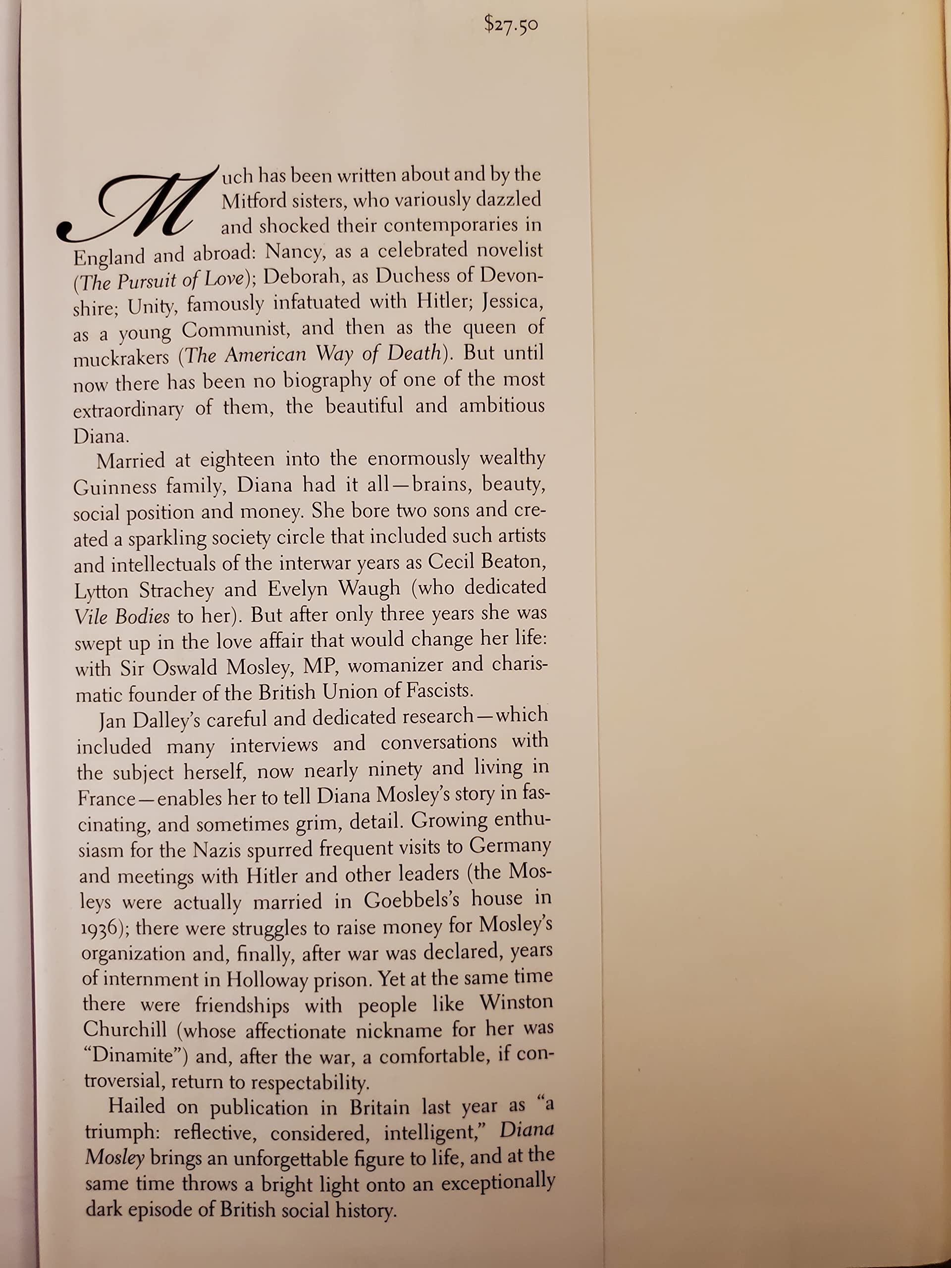 Diana Mosley: A biography of the glamorous Mitford sister who became Hitler's friend and married the leader of Britain's fascists used book depot