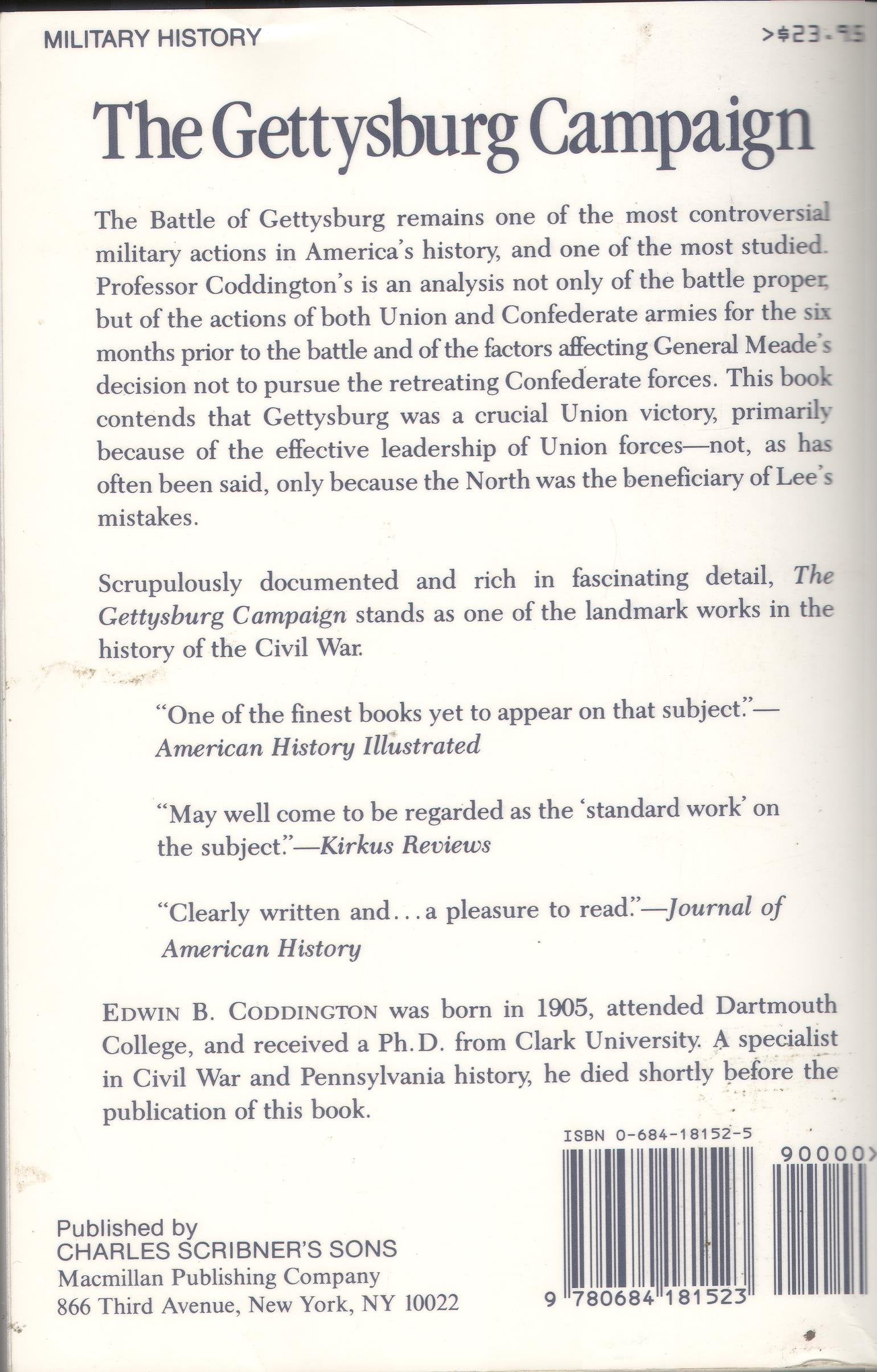The Gettysburg Campaign: A Study in Command used book depot