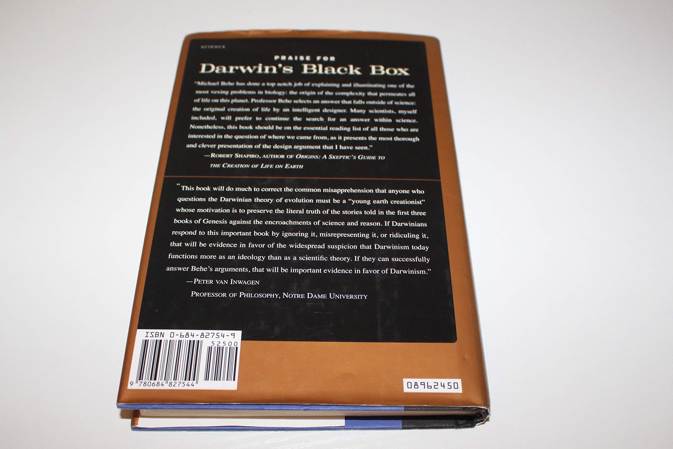 DARWIN'S BLACK BOX: The Biochemical Challenge to Evolution used book depot