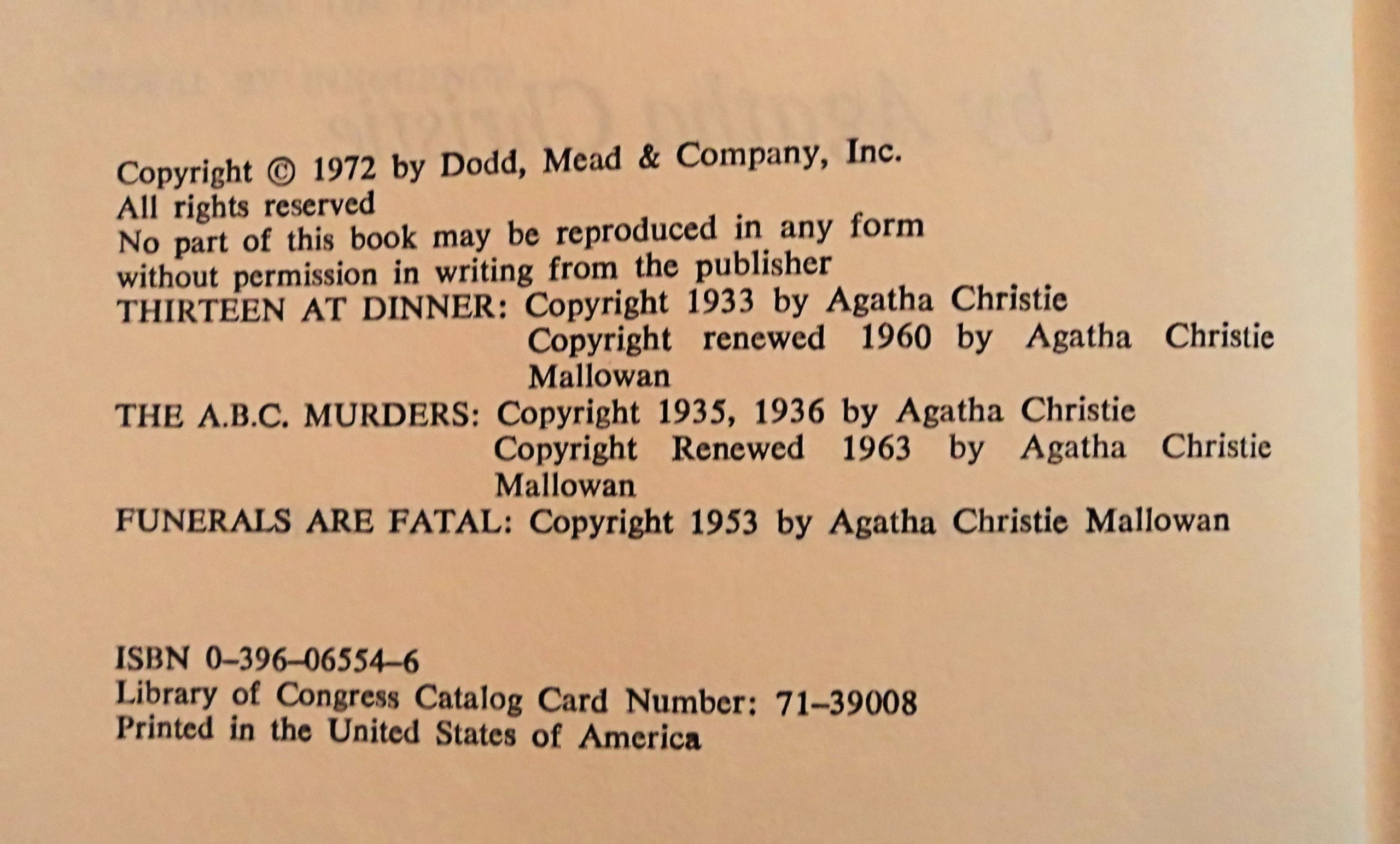 Murder-Go-Round: Including Thirteen at Dinner, the A.B.C. Murders and Funerals Are Fatal