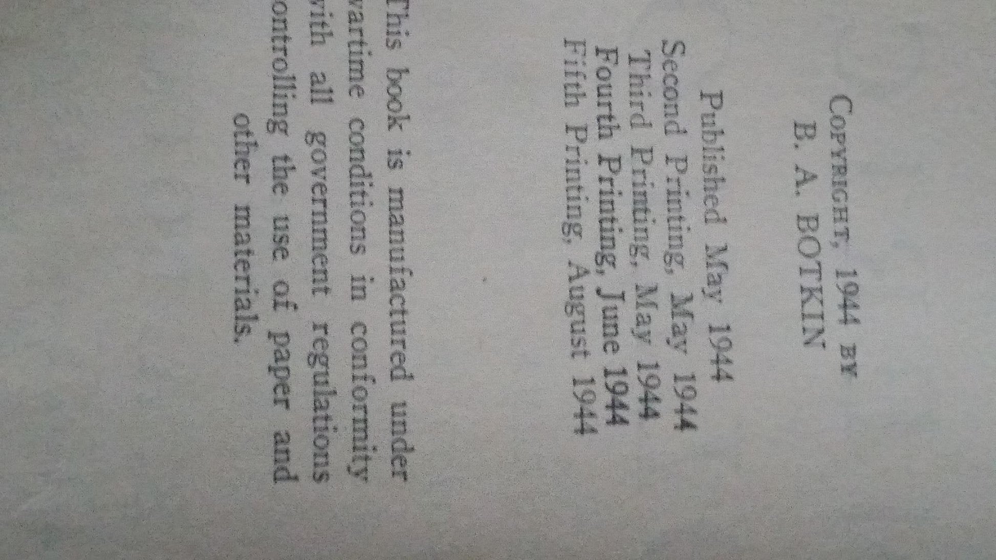 A Treasury of American Folklore used book depot