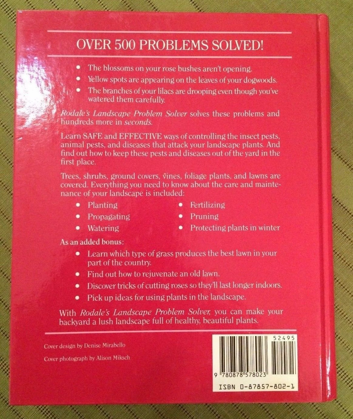 Rodale's Landscape Problem Solver: A Plant-By-Plant Guide used book depot