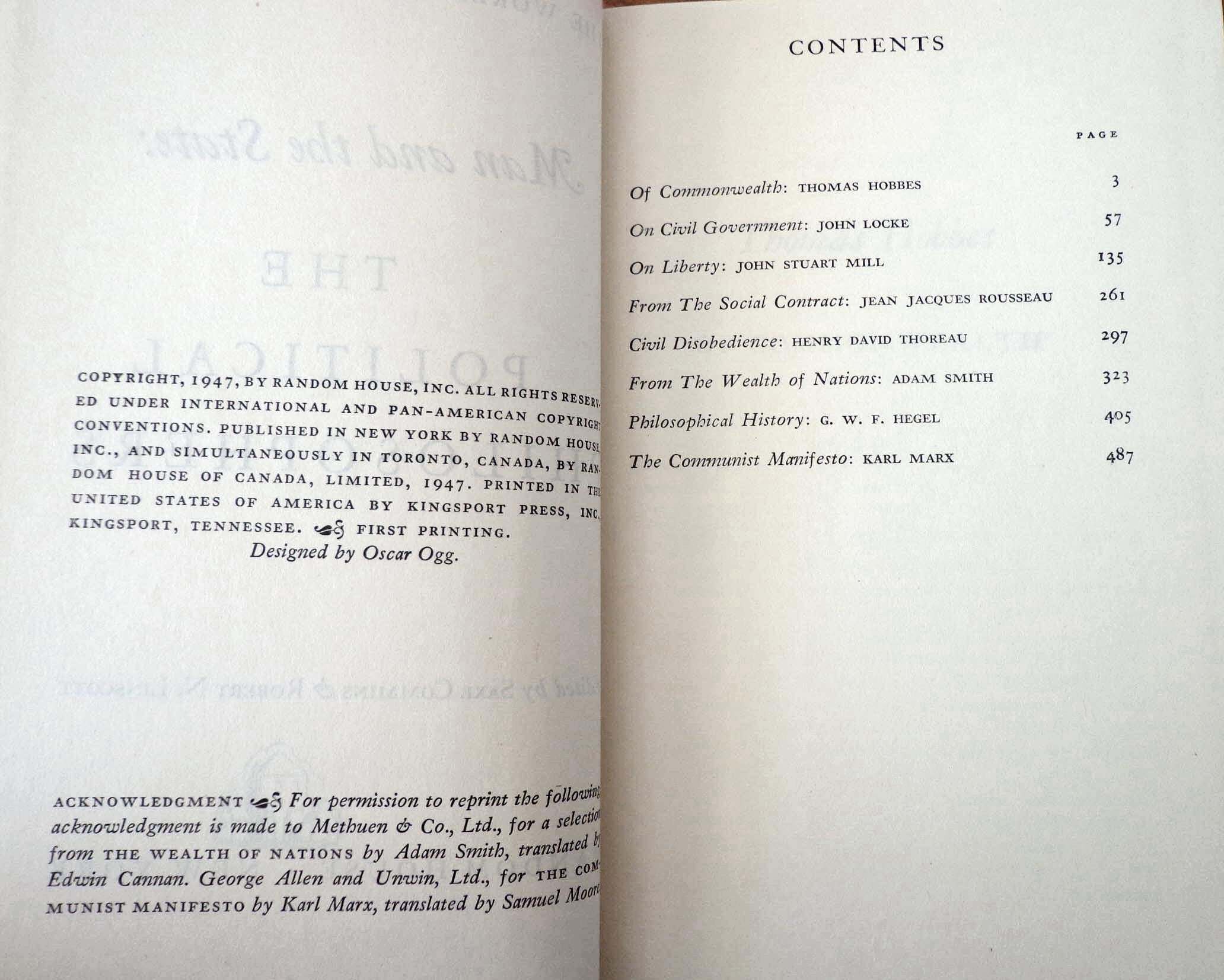The World's Great Thinkers: Man and Man: the Social Philosophers / Man and the State: the Political Philosophers / Man and the Universe: the Philosophers of Science / Man and Spirit: the Spec used book depot