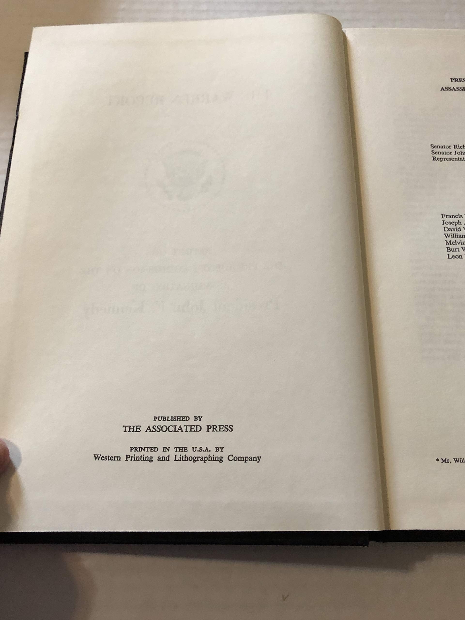 WARREN REPORT, THE used book depot