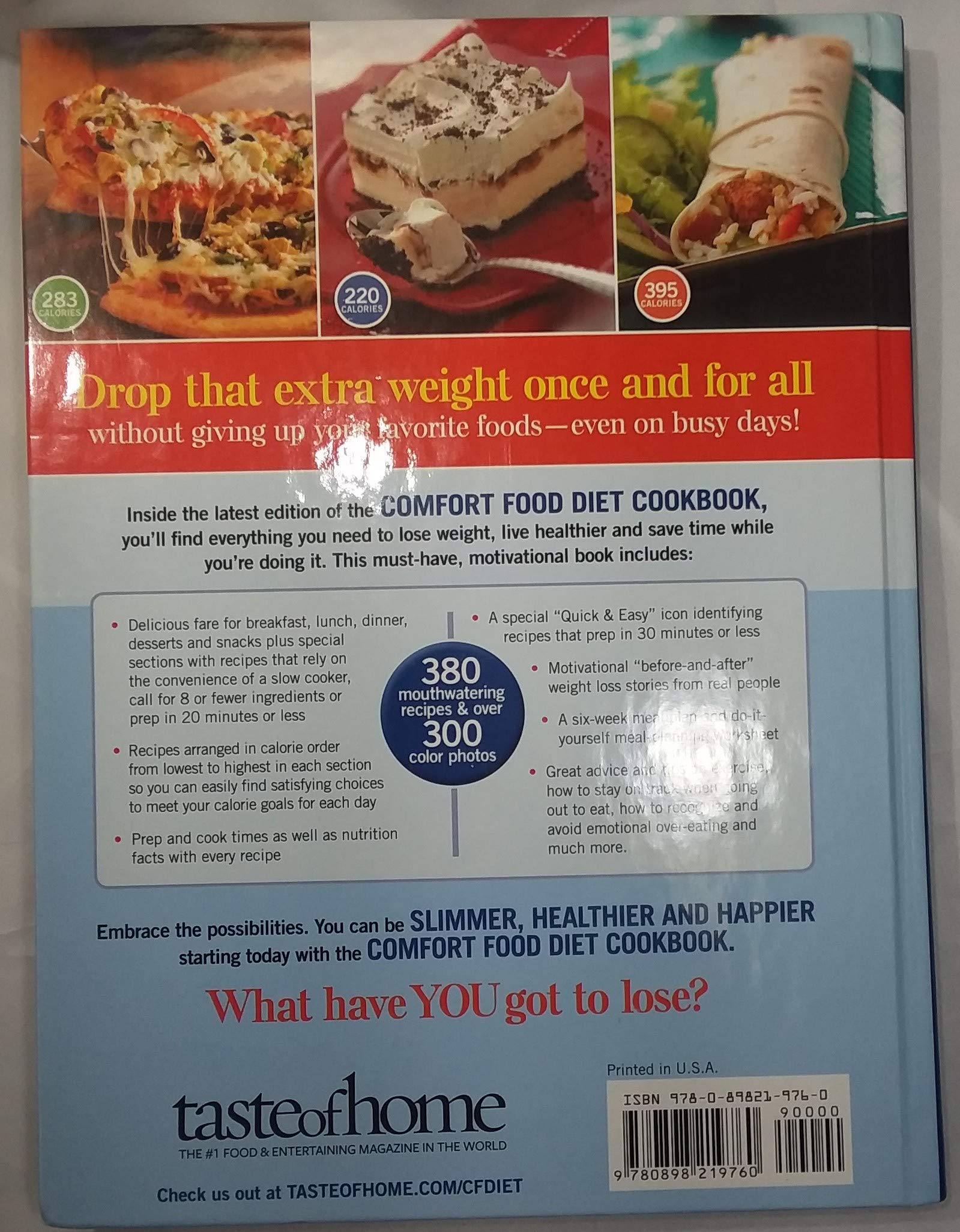 Taste of Home 2012 Comfort Food Diet Cookbook used book depot