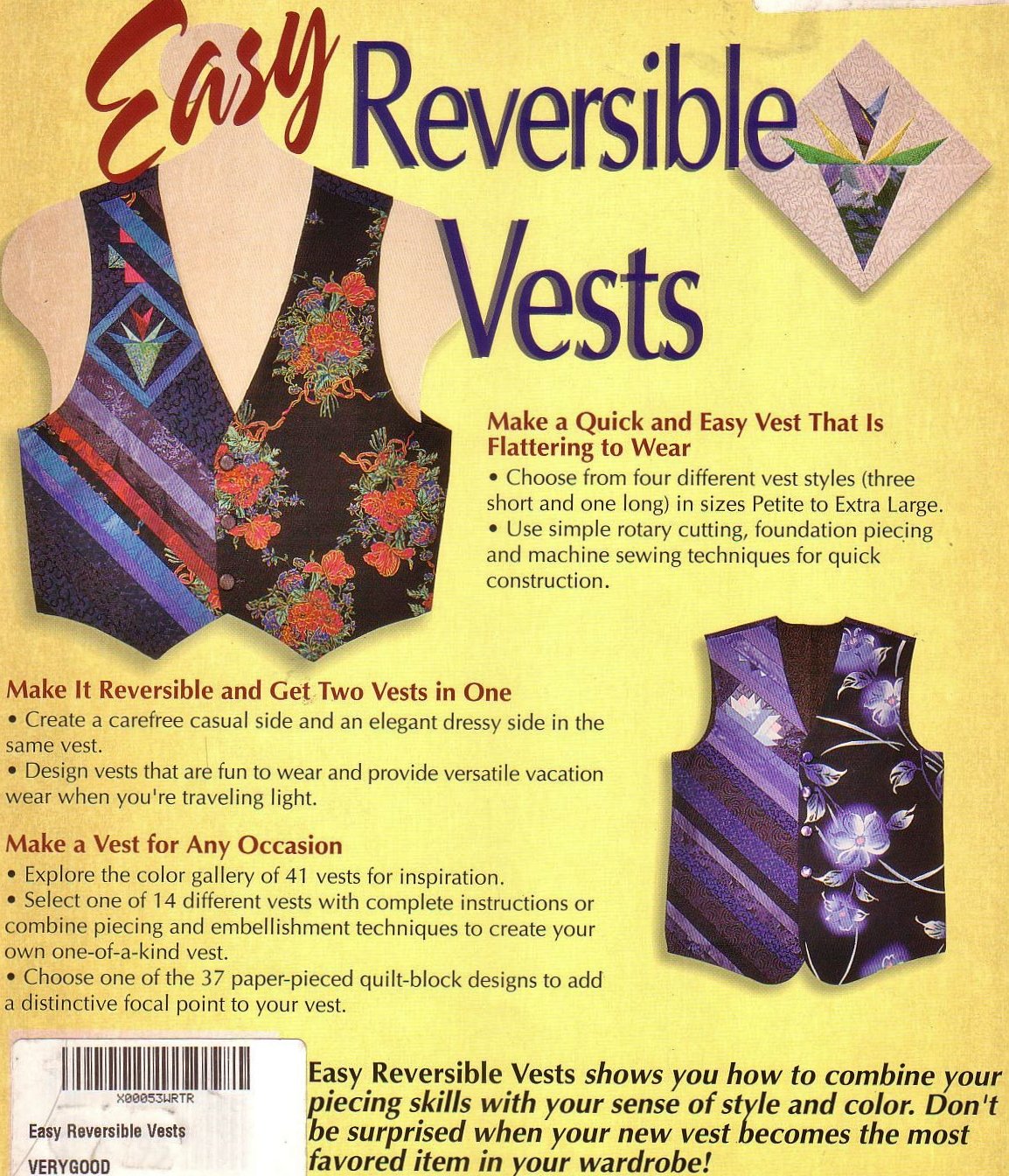 Easy Reversible Vests used book depot