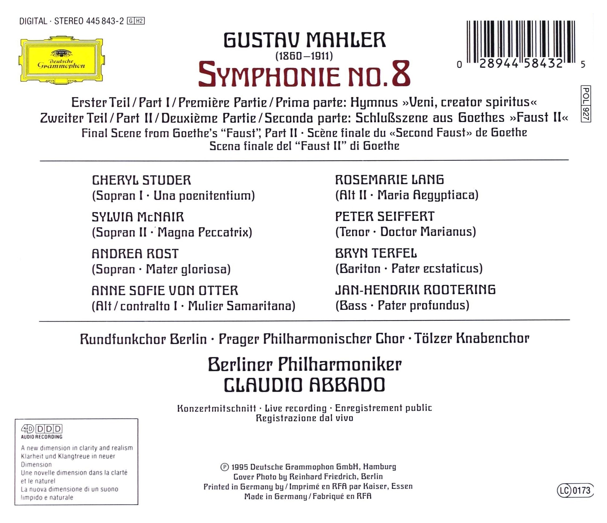 Mahler: Symphony No. 8 used book depot