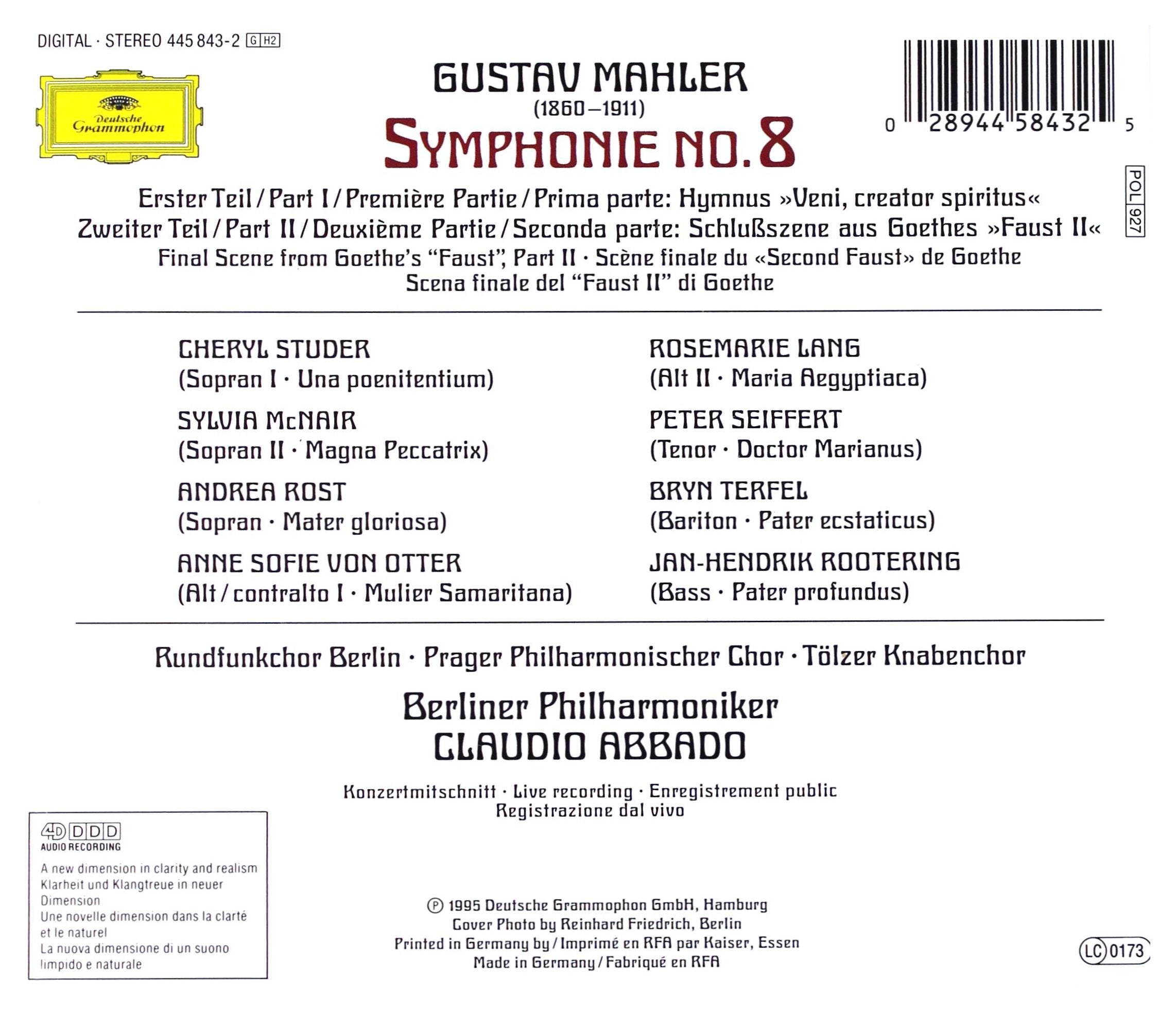 Mahler: Symphony No. 8 used book depot