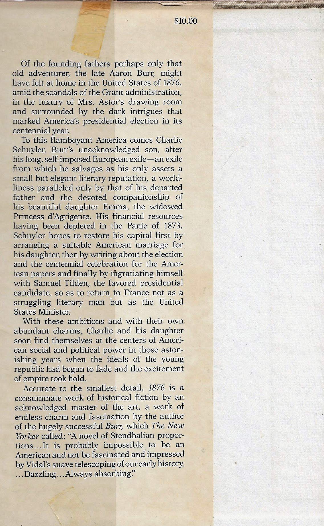 1876, A Novel used book depot
