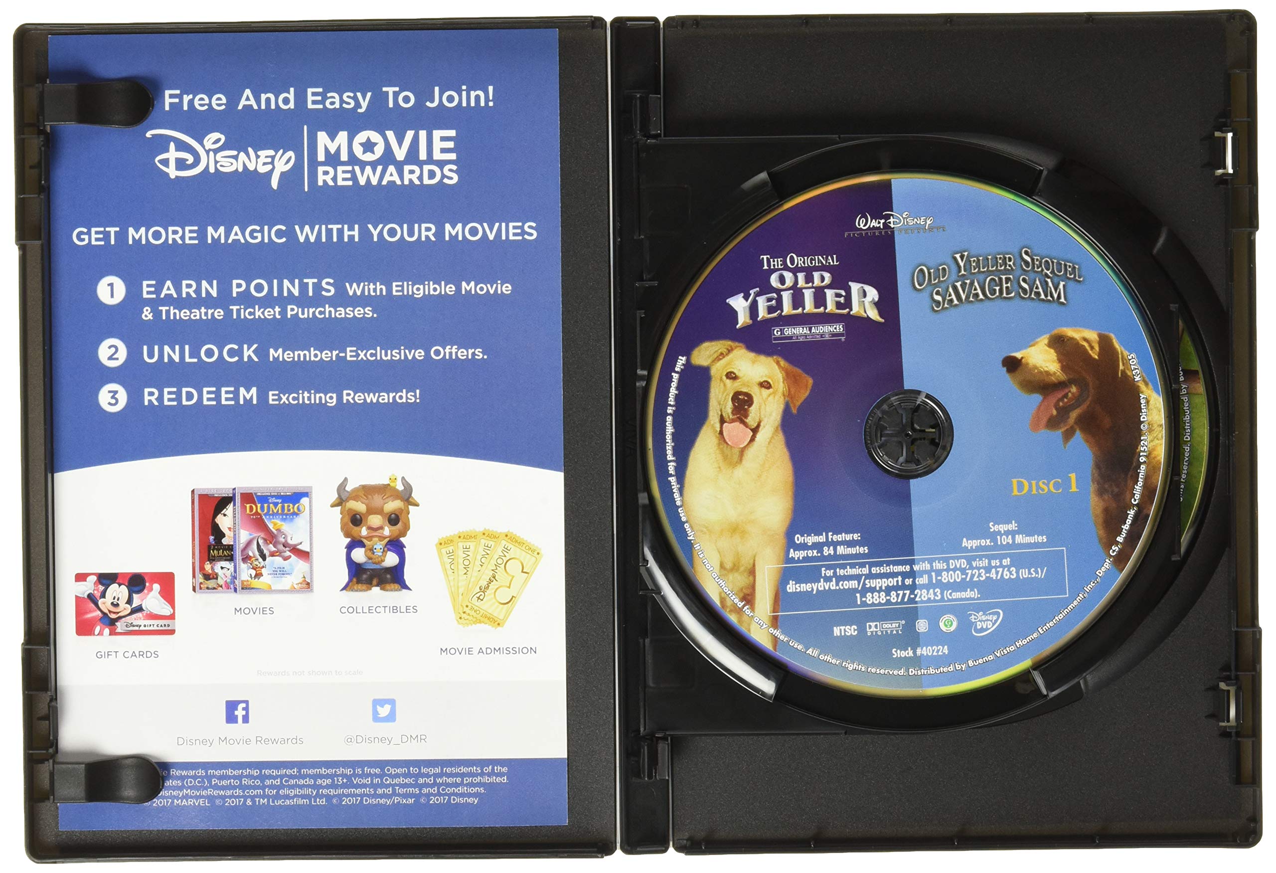 Old Yeller 2-Movie Collection (Old Yeller/Savage Sam) used book depot