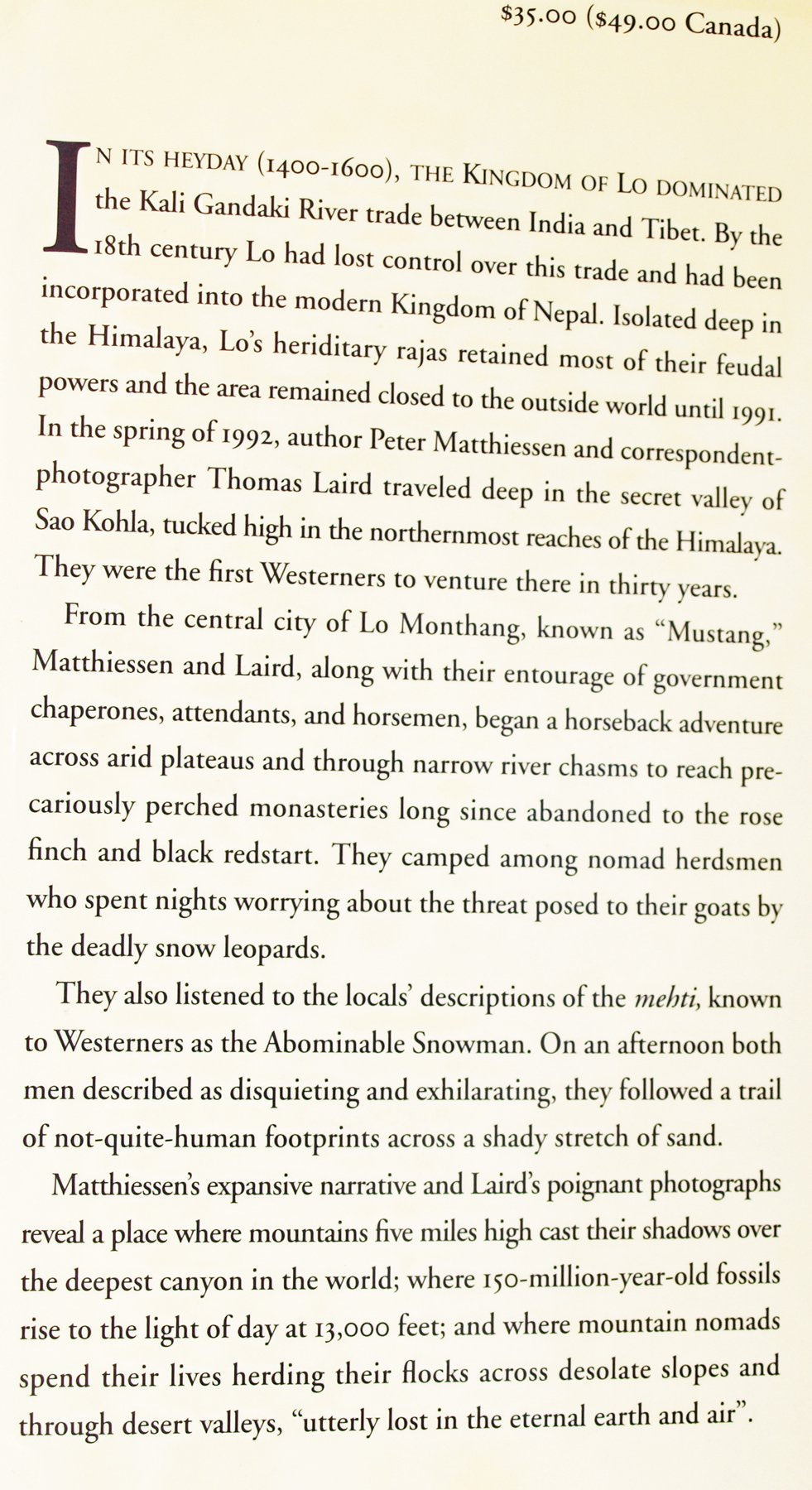 East of Lo Monthang: In the Land of Mustang used book depot