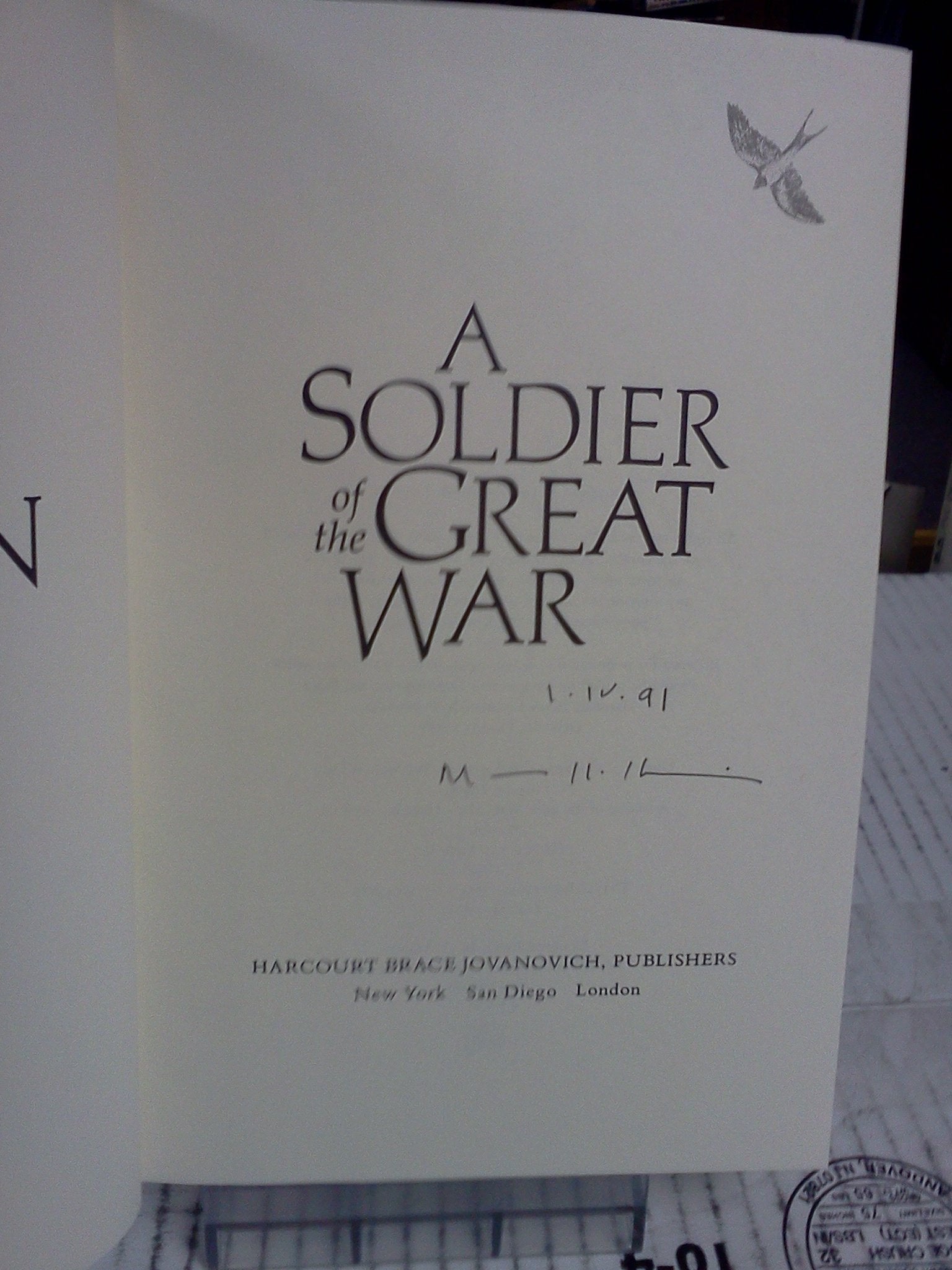A Soldier of the Great War used book depot