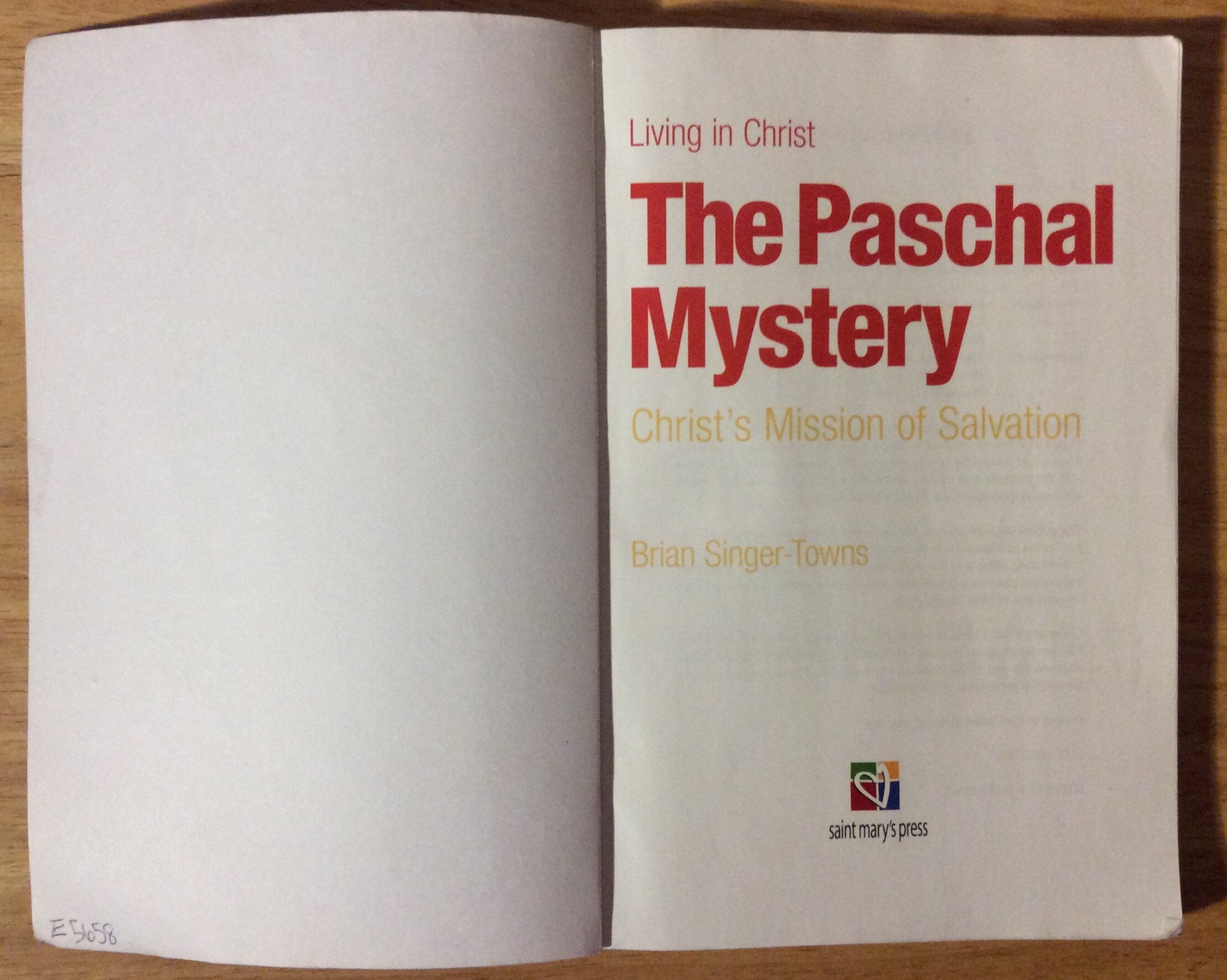 The Paschal Mystery: Christ's Mission of Salvation (Living in Christ) used book depot