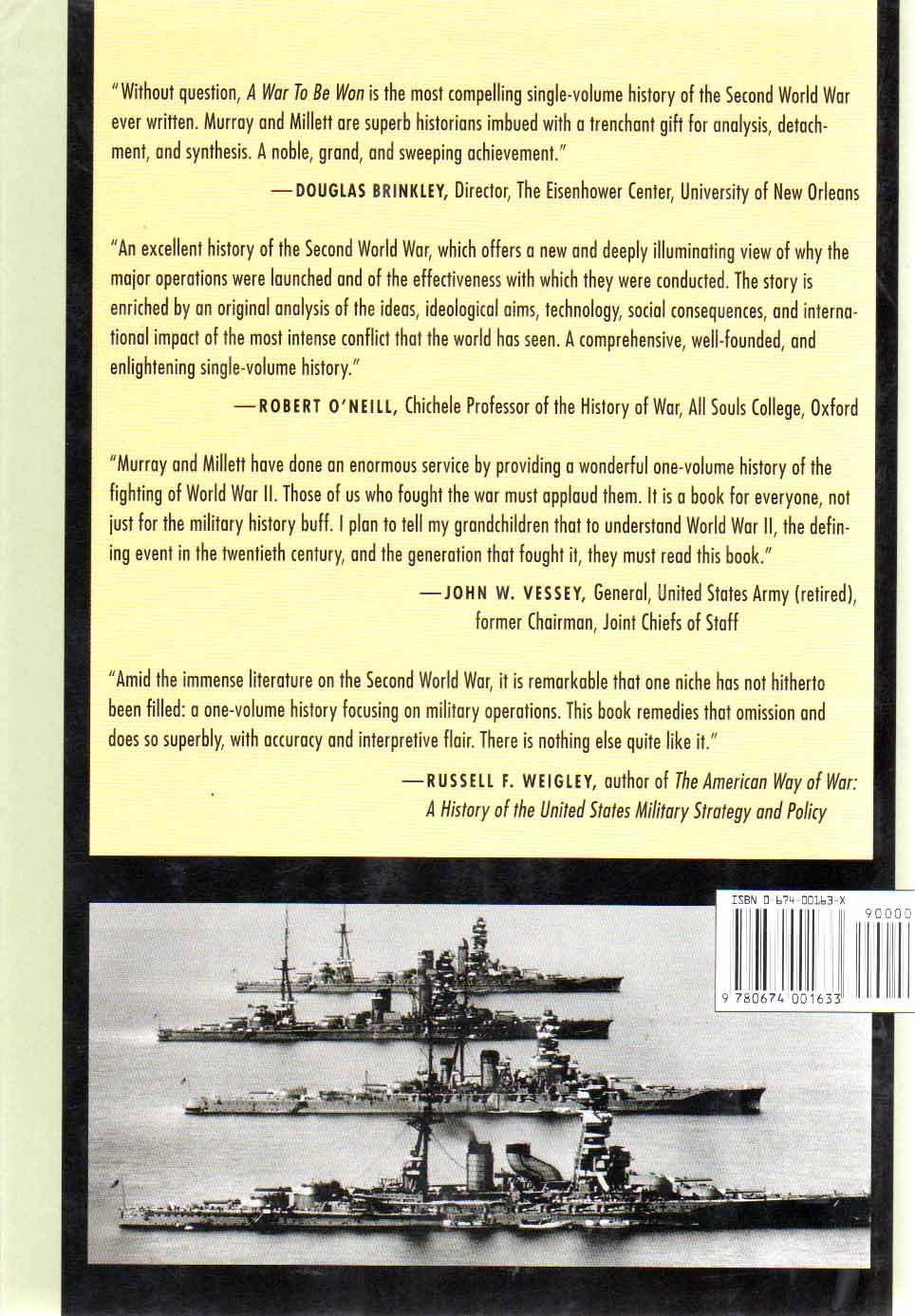 A War To Be Won: Fighting the Second World War used book depot