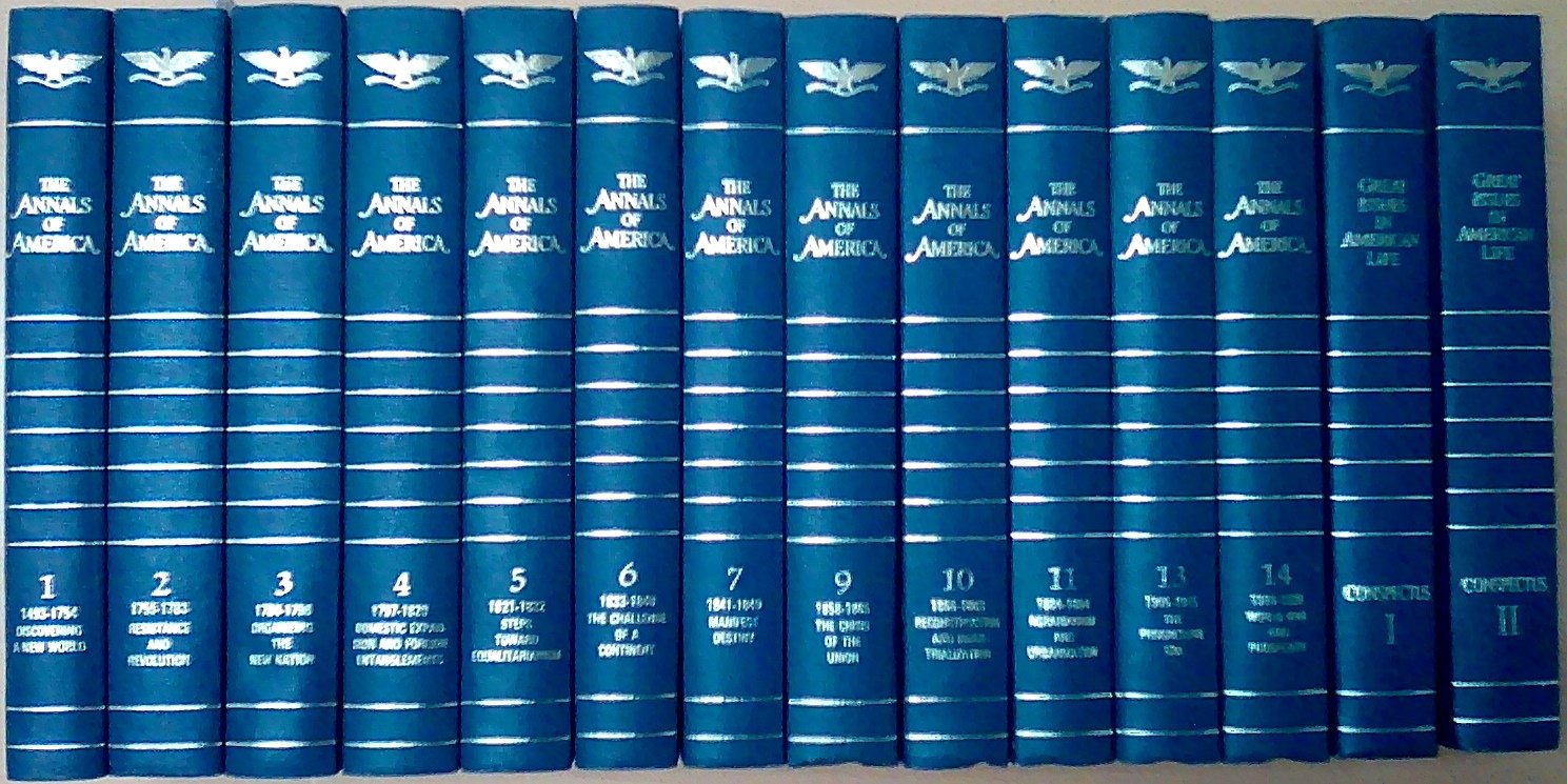 Encyclopedia Britannica "The Annals of America" (Volumes 1 - 18 and two volume Conspectus)