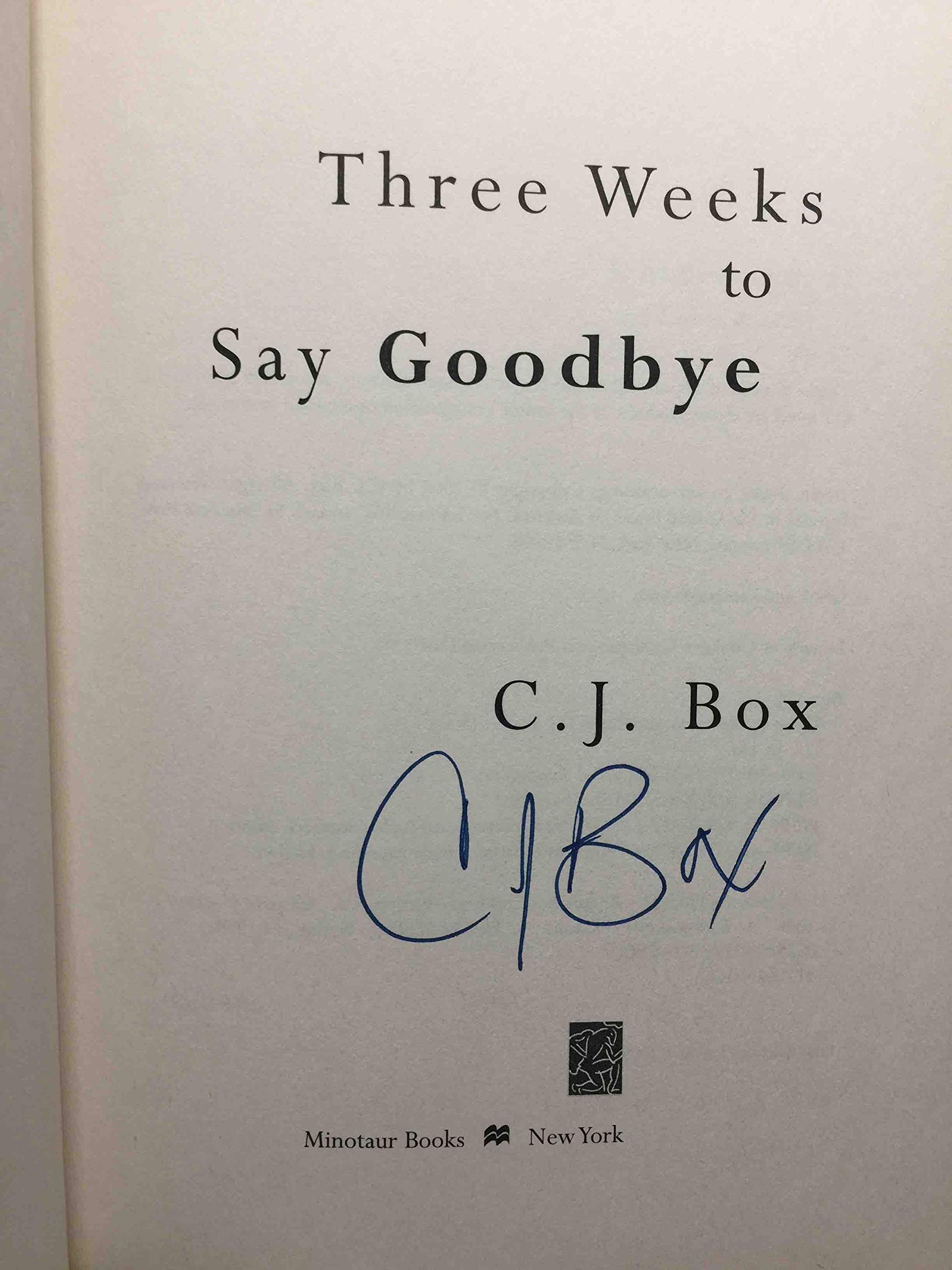 Three Weeks to Say Goodbye used book depot