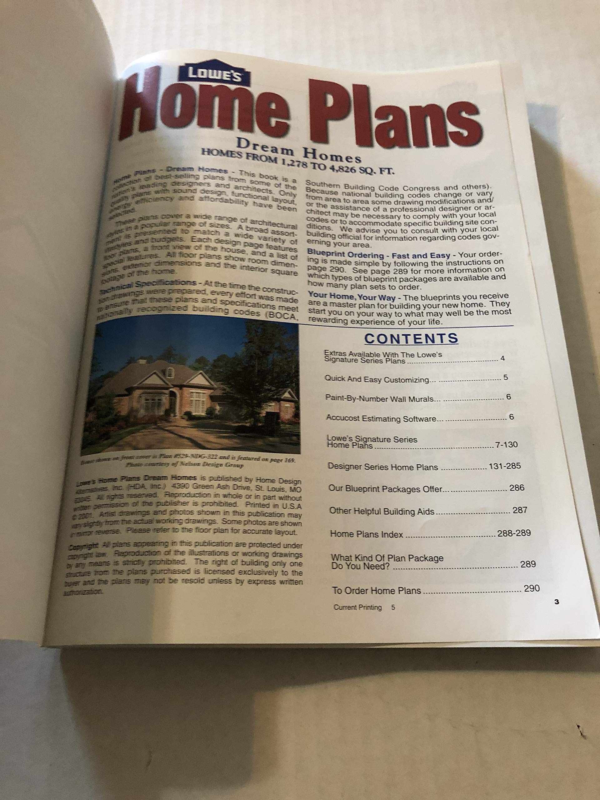 Lowe's Home Plans - Dream Homes (Lowe's Signture Series) used book depot
