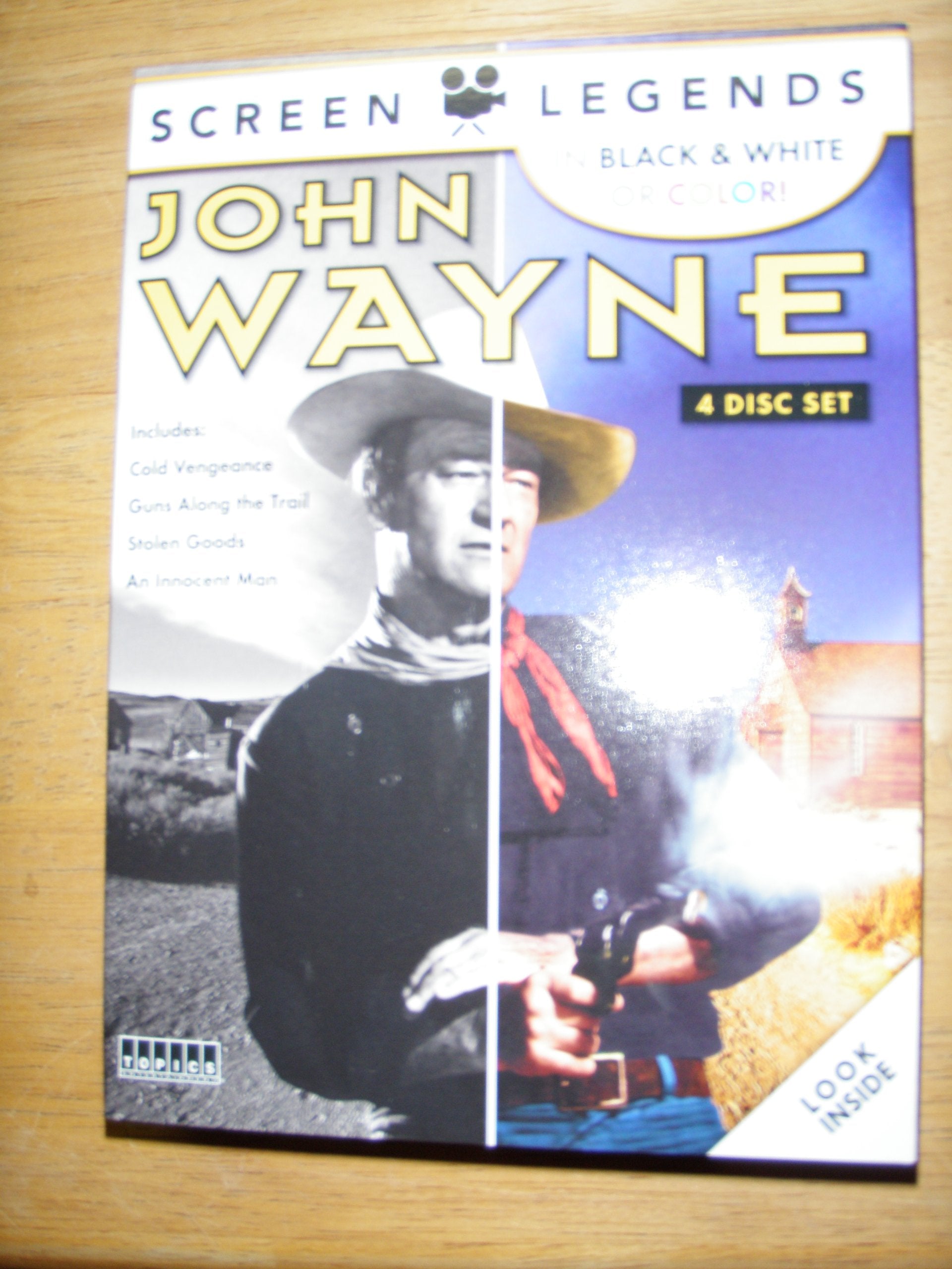 Screen Legends: John Wayne DVD Set: Four Movies on Four Discs used book depot