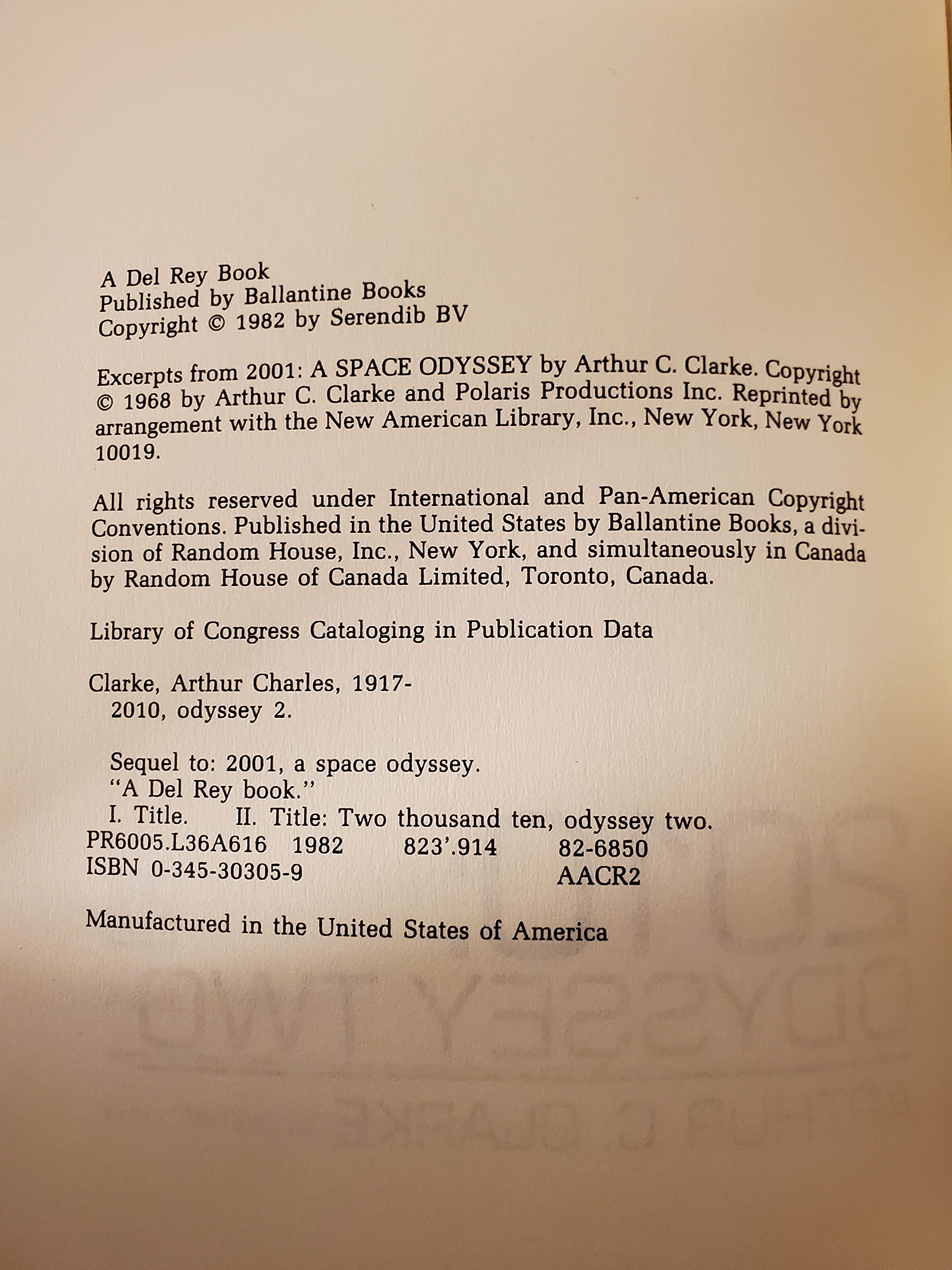 2010: Odyssey Two used book depot