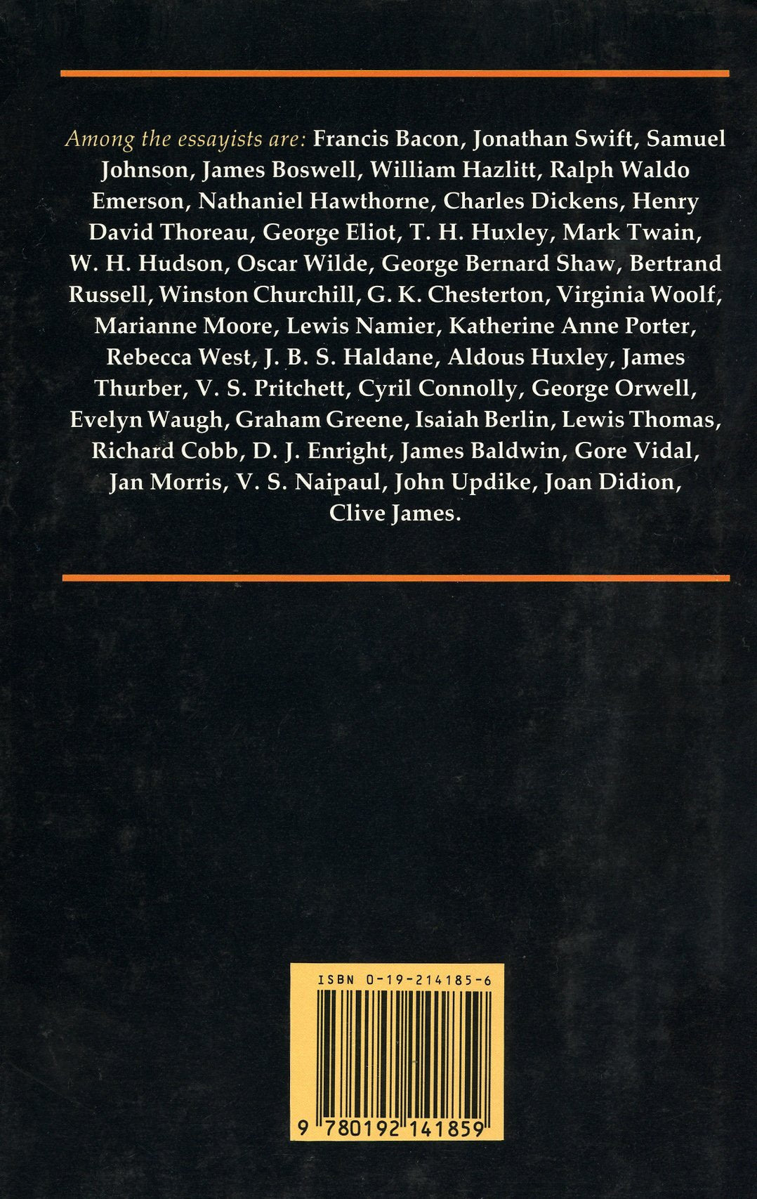 The Oxford Book of Essays used book depot