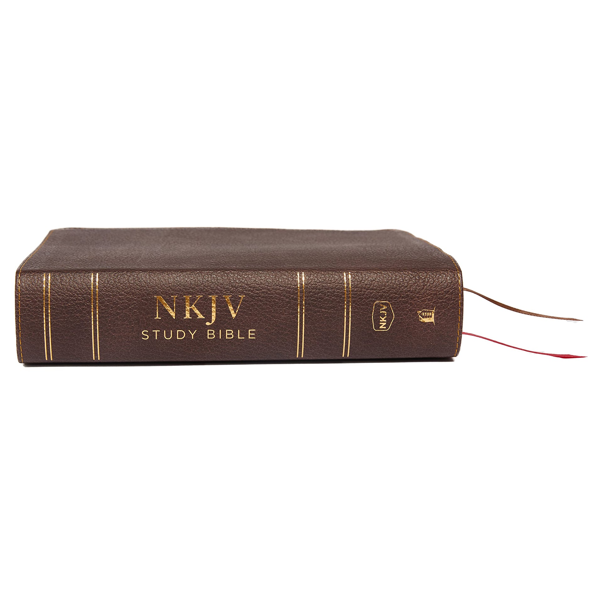NKJV Study Bible, Premium Calfskin Leather, Brown, Full-Color, Comfort Print: The Complete Resource for Studying God’s Word used book depot