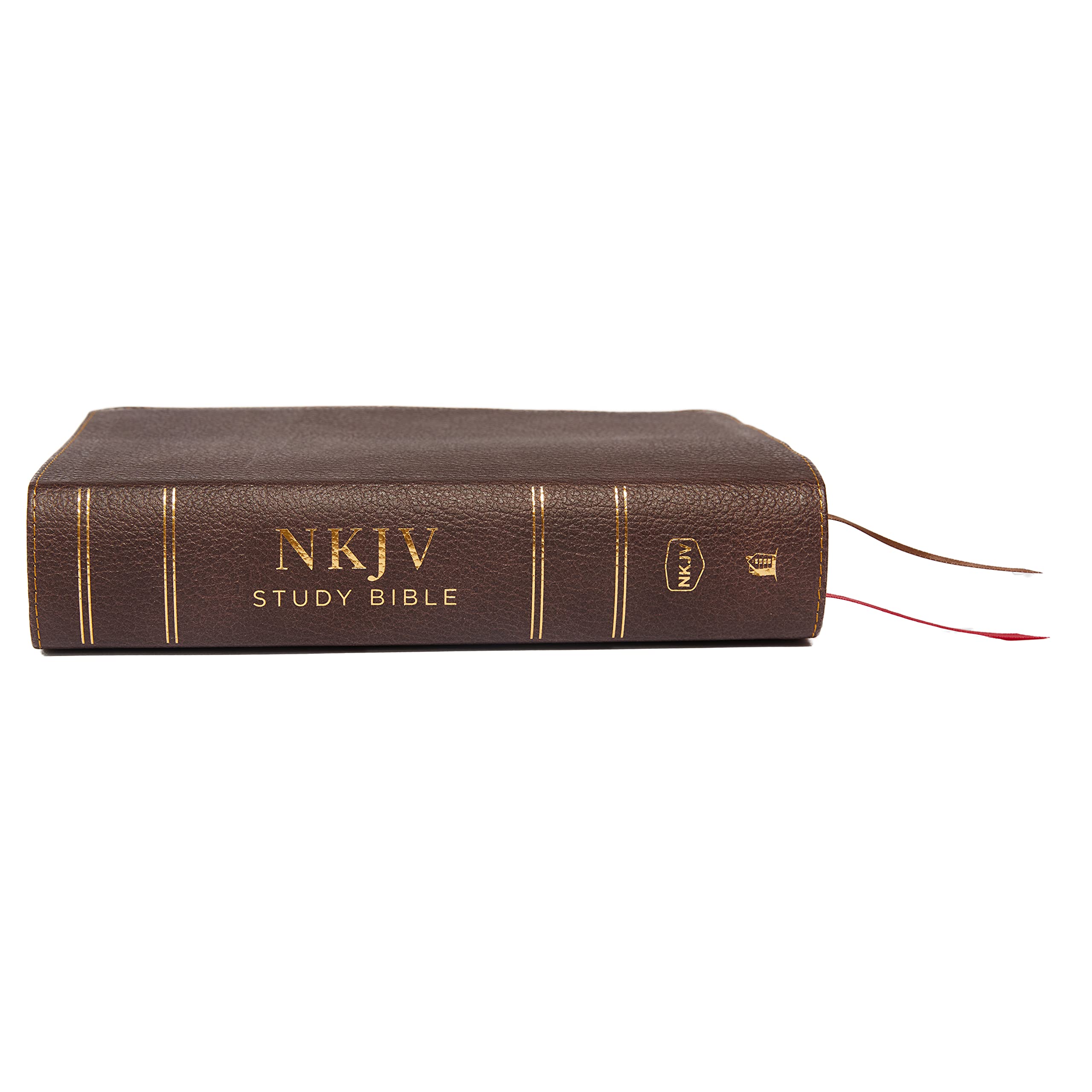 NKJV Study Bible, Premium Calfskin Leather, Brown, Full-Color, Comfort Print: The Complete Resource for Studying God’s Word used book depot