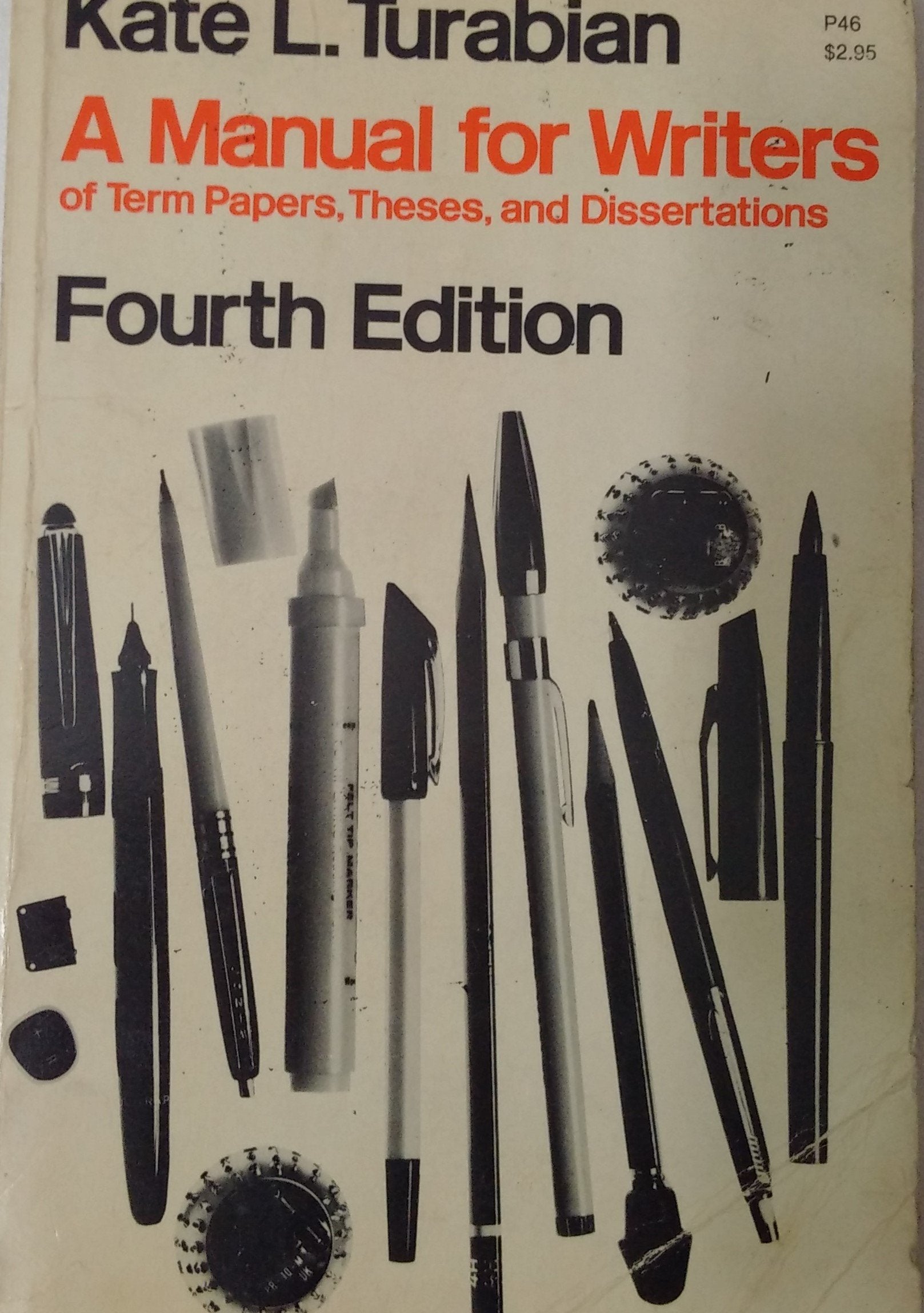 A Manual for Writers of Term Papers, Theses, and Dissertations Fourth Edition used book depot