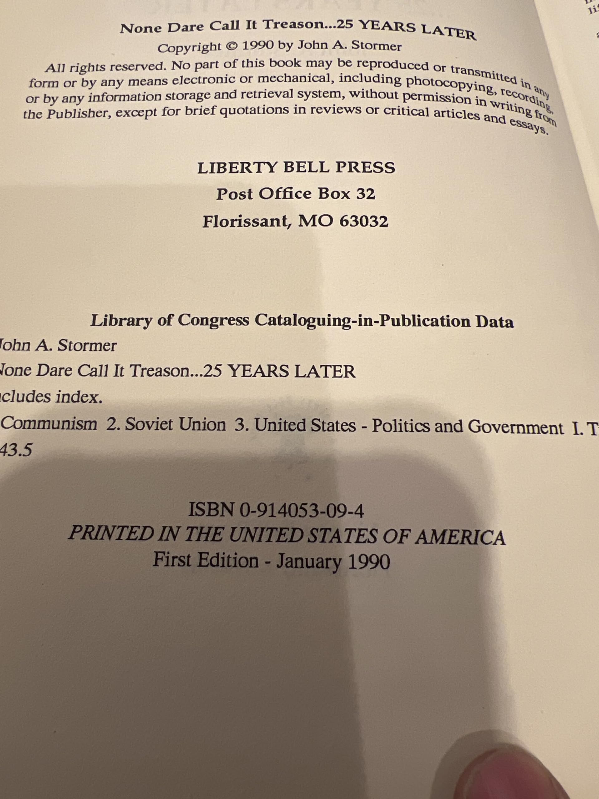 None Dare Call It Treason: 25 Years Later used book depot
