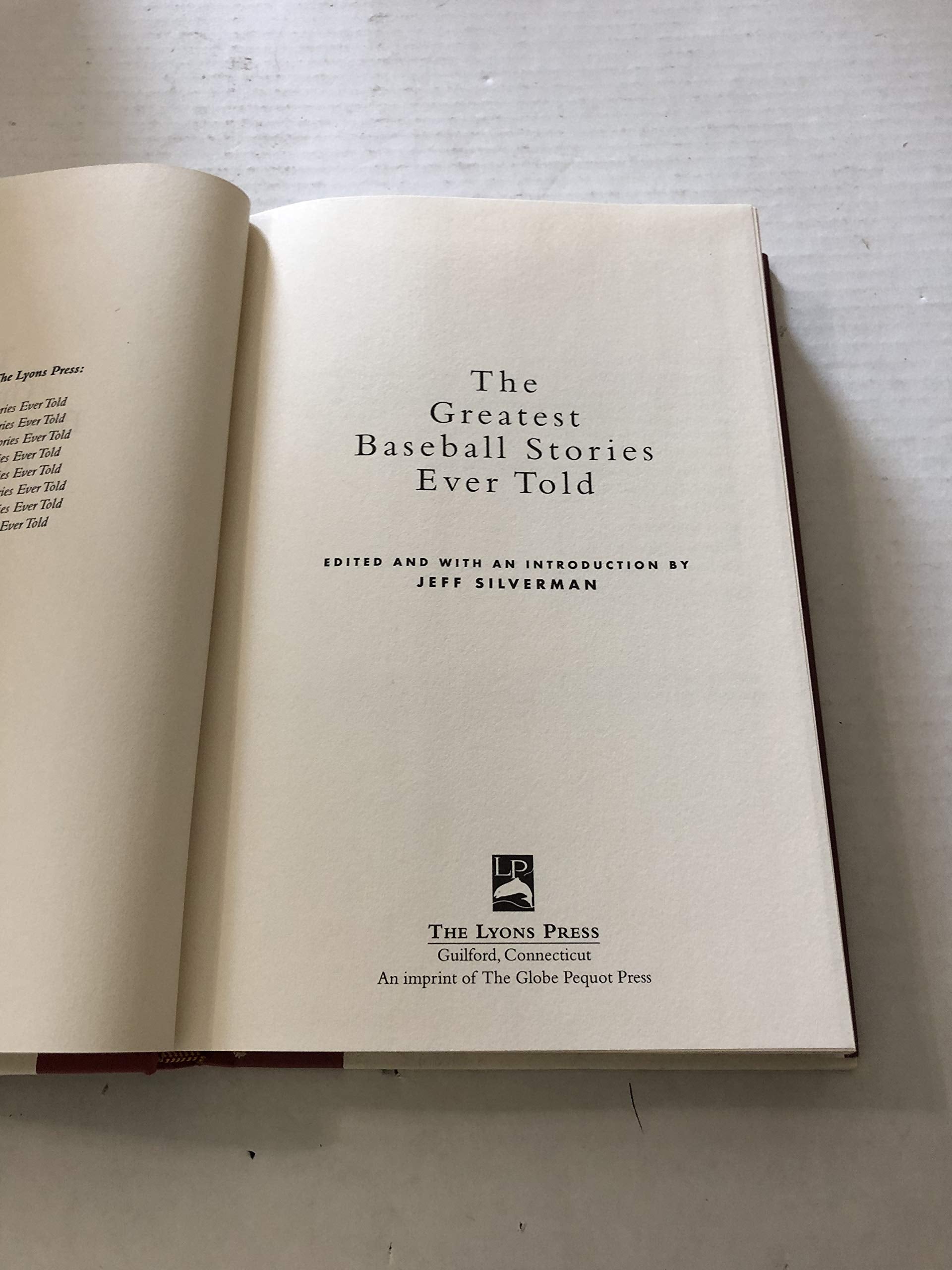 The Greatest Baseball Stories Ever Told used book depot