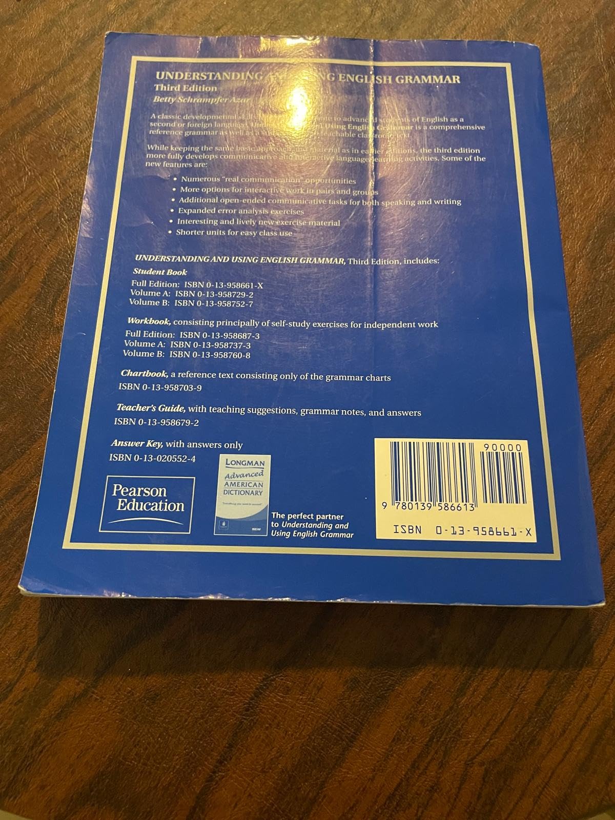Understanding and Using English Grammar (Third Edition) (Full Student Edition without Answer Key) used book depot