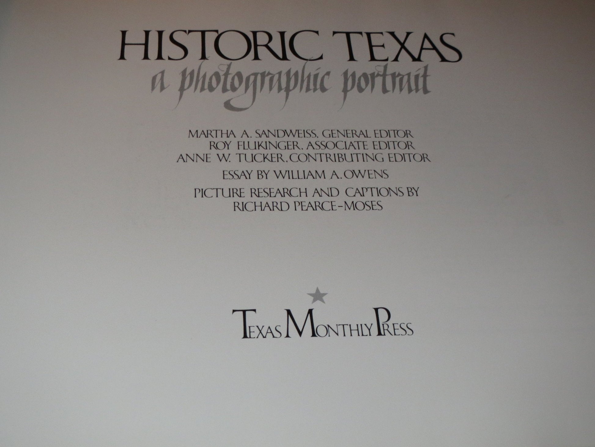 Historic Texas: A Photographic Portrait used book depot