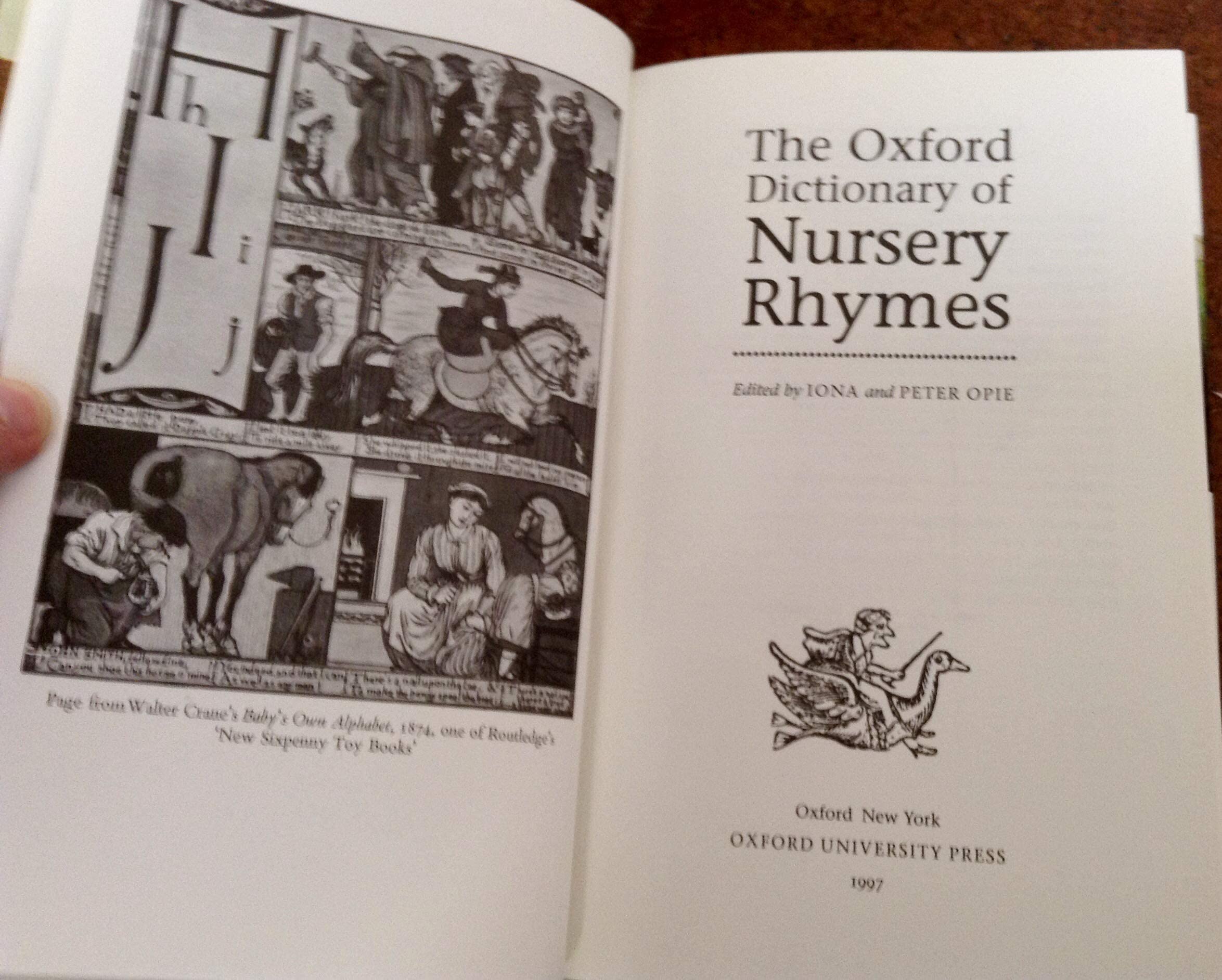 The Oxford Dictionary of Nursery Rhymes used book depot