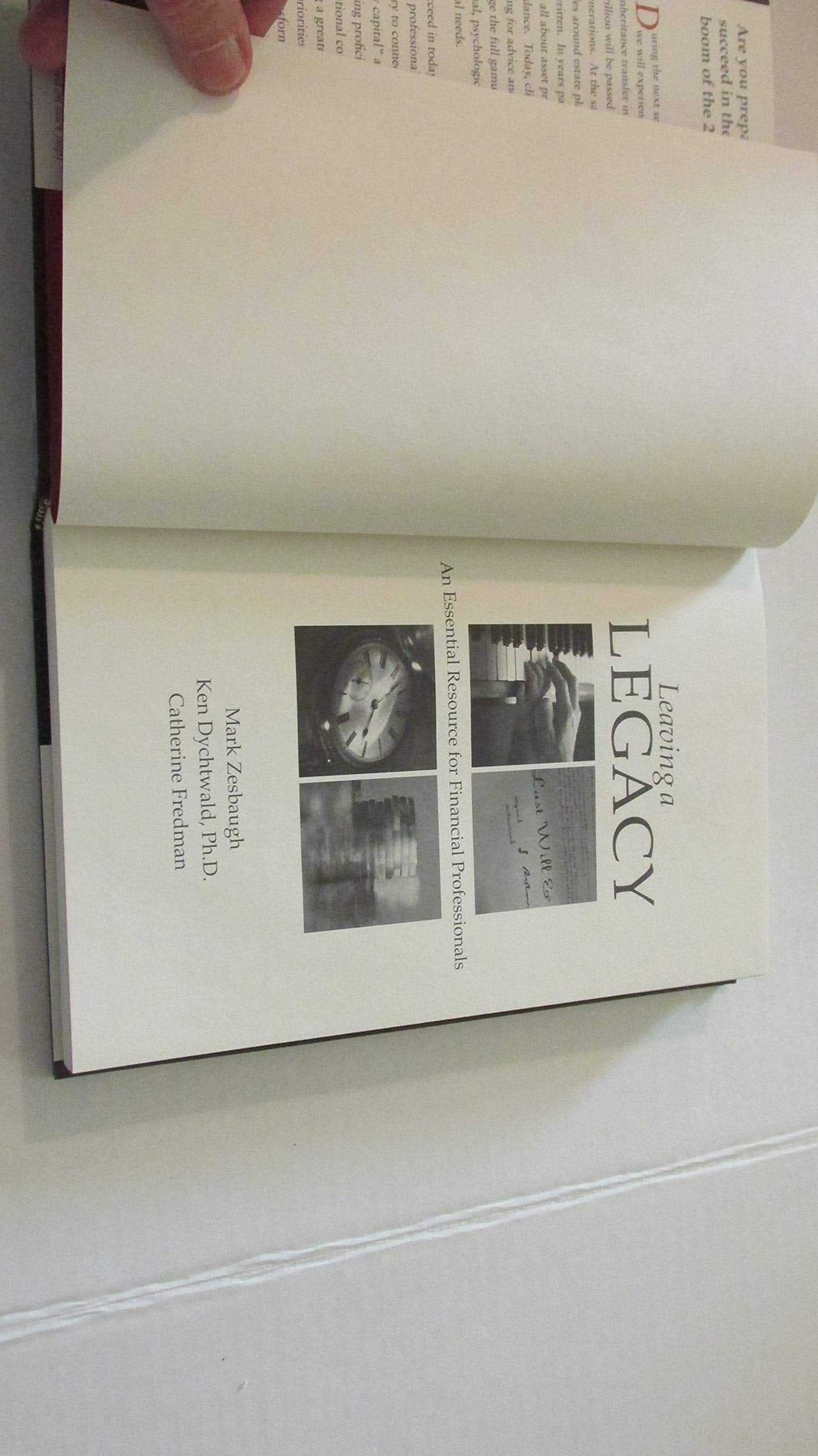Leaving a Legacy: An Essential Resource for Financial Professionals used book depot