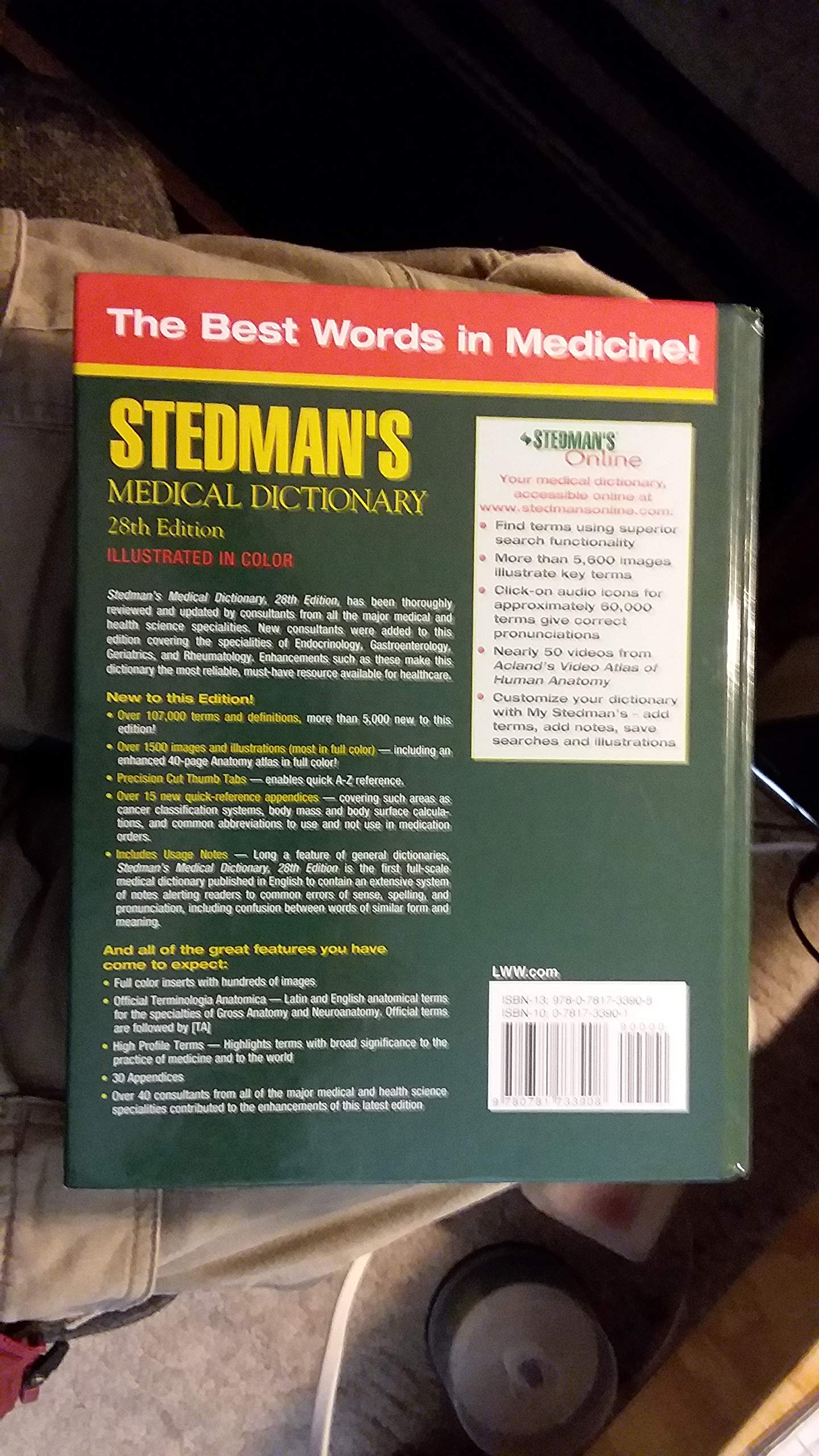 Stedman's Medical Dictionary used book depot